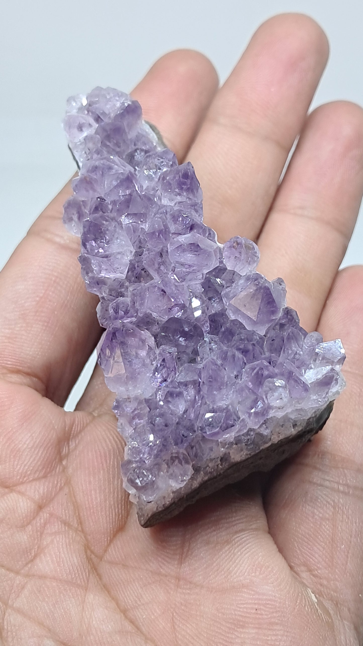 Deep Purple Amethyst On Agate (Brazil) | Natural Cluster | Mineral Specimen #AMB7