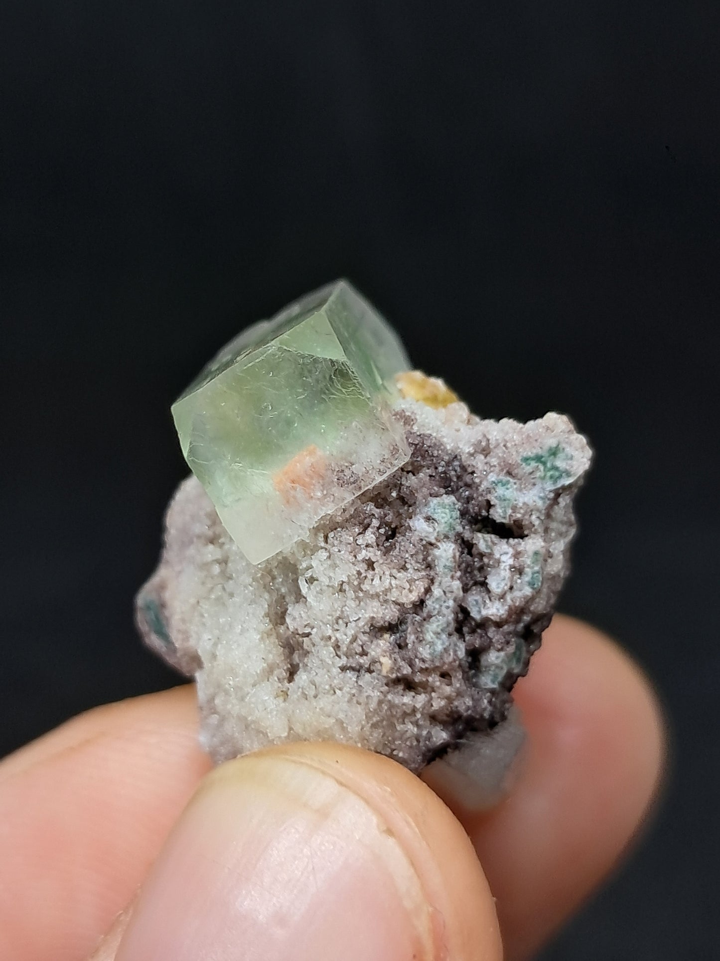 Apofilita verde con estibita (Fluorapofilita) (Ajanta) Cristal natural | Muestra de mineral #GA33