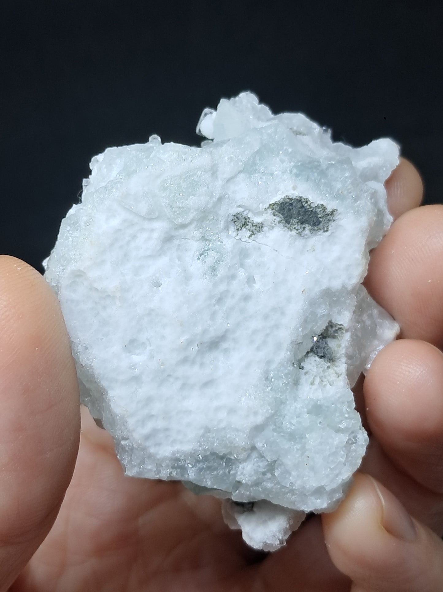 Okenite w/ Gyrolite and Apophyllite on Prehenite Matrix (Mumbai) Mineral Specimen | Collector Grade | Natural Crystal #OK23
