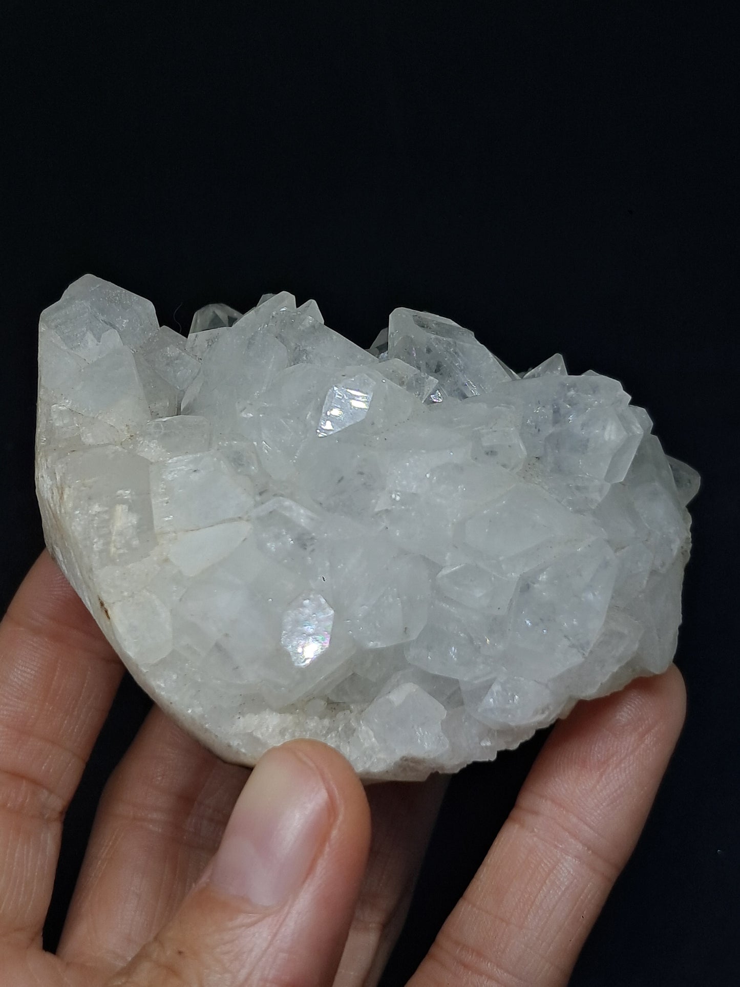 Clear Apophyllite Cluster (Ajanta) Natural Crystal | Mineral Specimen #AP40