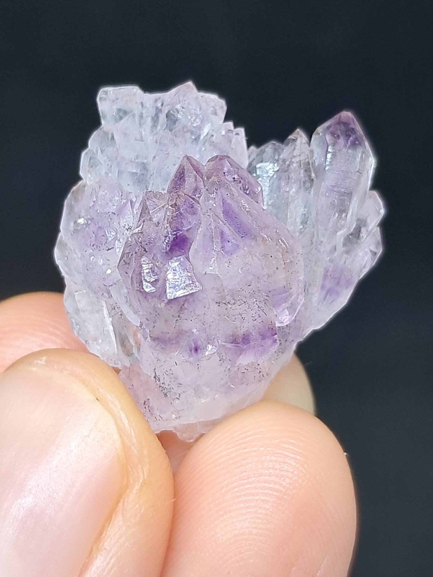 Amatista Elestial (Karur), piedra natural | Ejemplar mineral n.° KA100