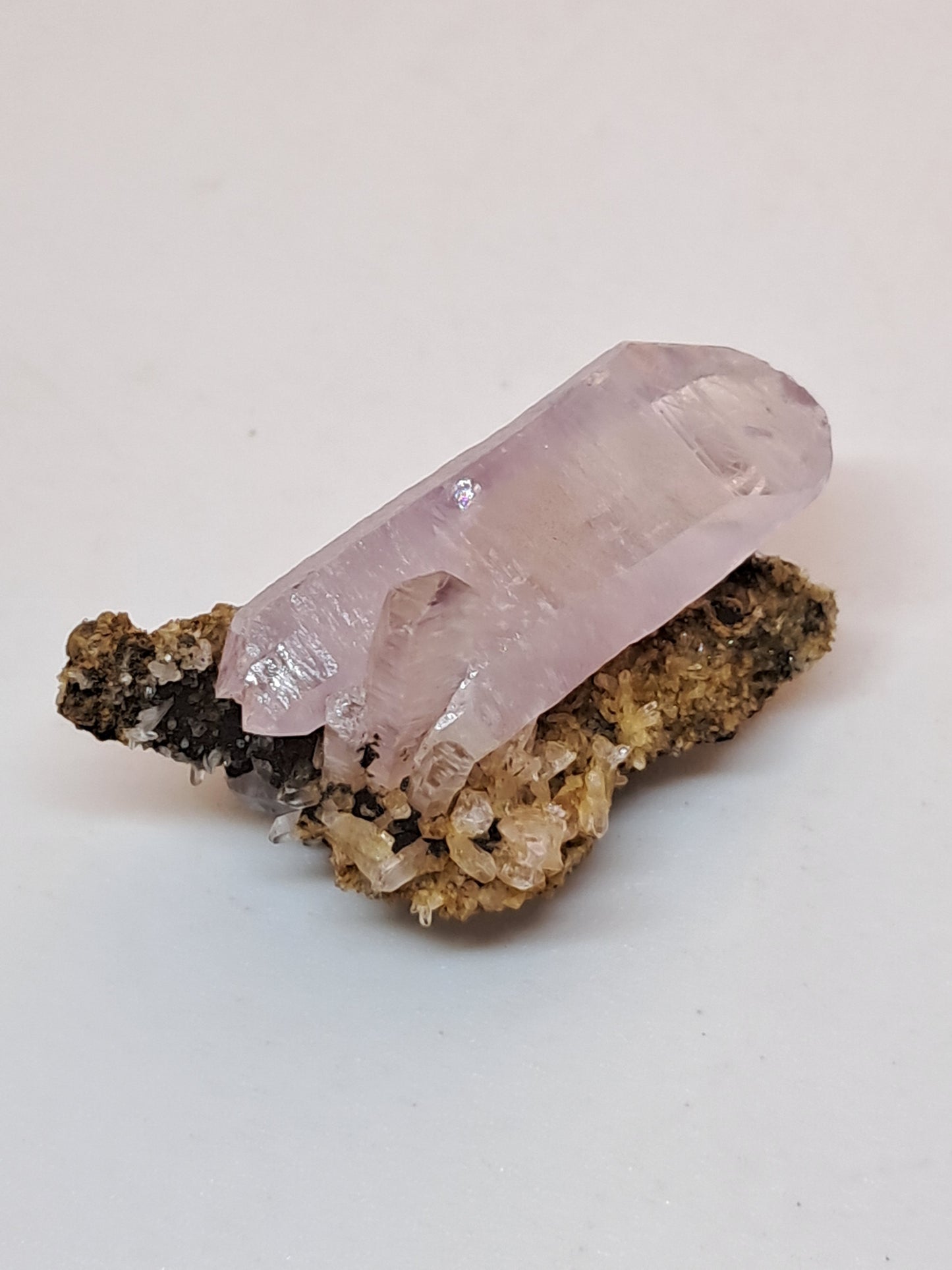 Veracruz Amethyst Crystal Point on Matrix (Mexico) | Natural Cluster | Mineral Specimen #VA23