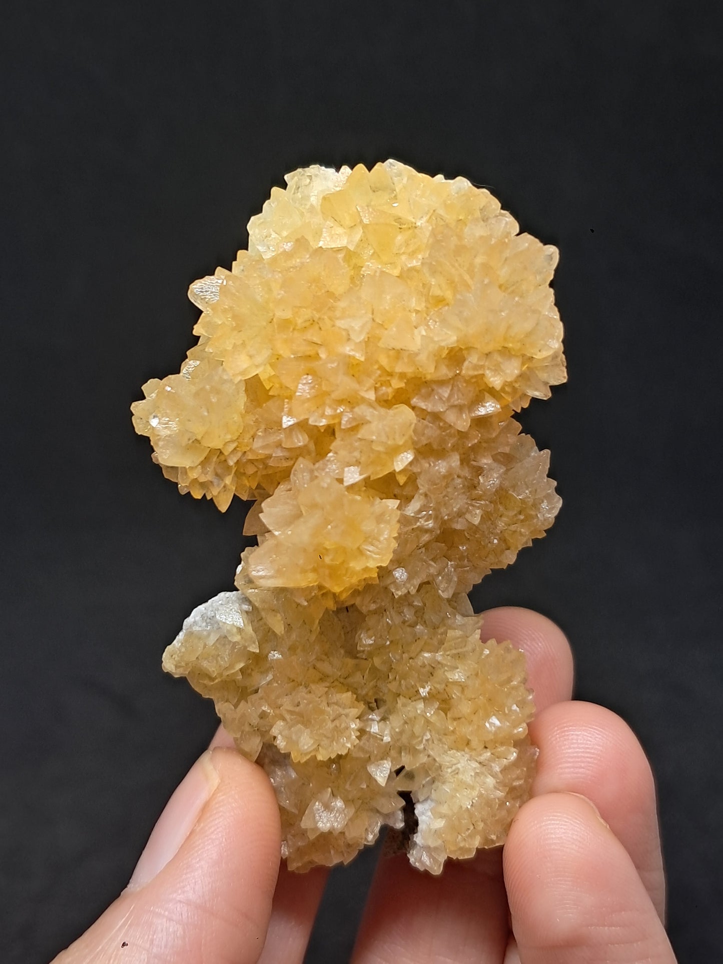 Yellow Calcite *Dog Tooth* Formation | Phosphorescent Crystals | UV Reactive (India) Rough Crystal | Natural Stone | Mineral Specimen #CA29