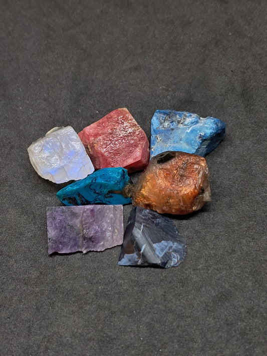 Set of 7 Mix Small Rough Stones | Raw Crystals | Natural Minerals #RCS21