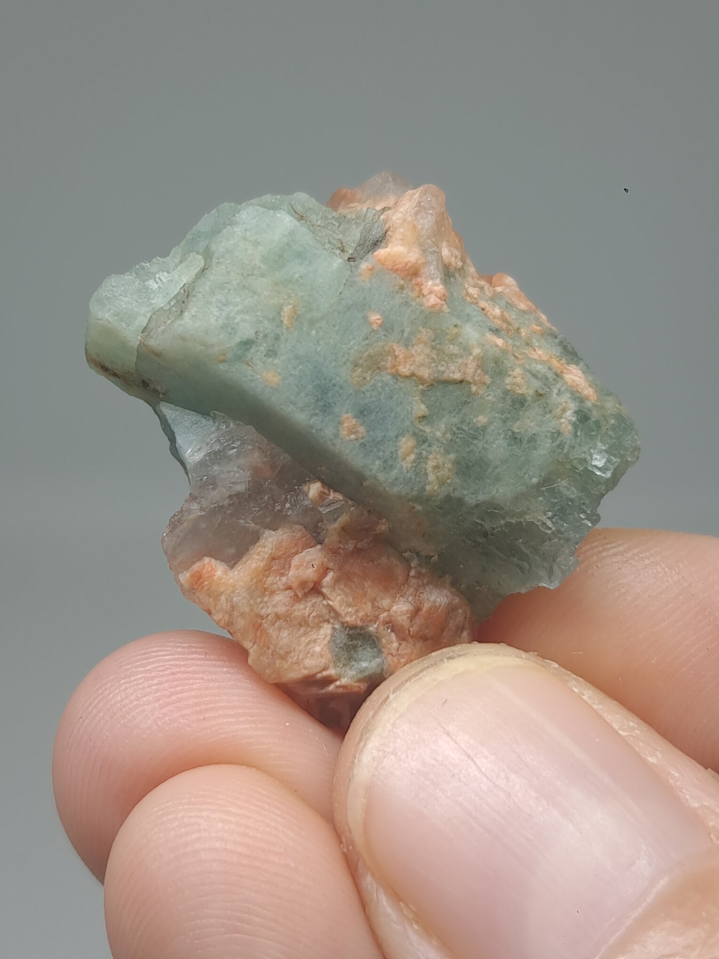 Aquamarine on Matrix (Karur) Rough Natural Crystal | Mineral Specimen #AQM48