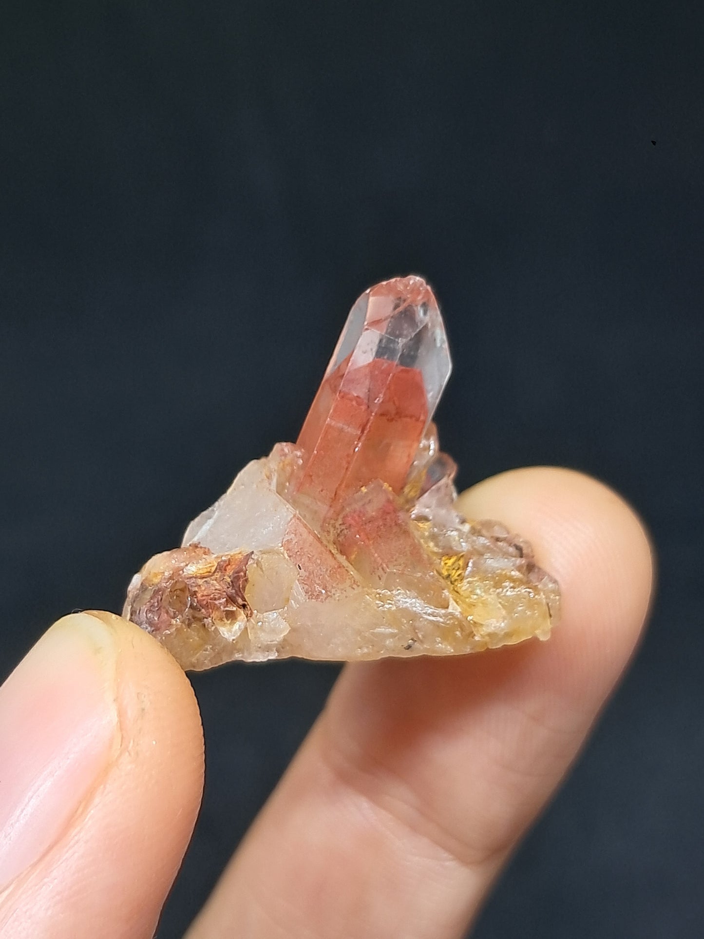 Hematite Phantom Quartz (Telangana) | Natural Crystal | Mineral Specimen #HPQ60