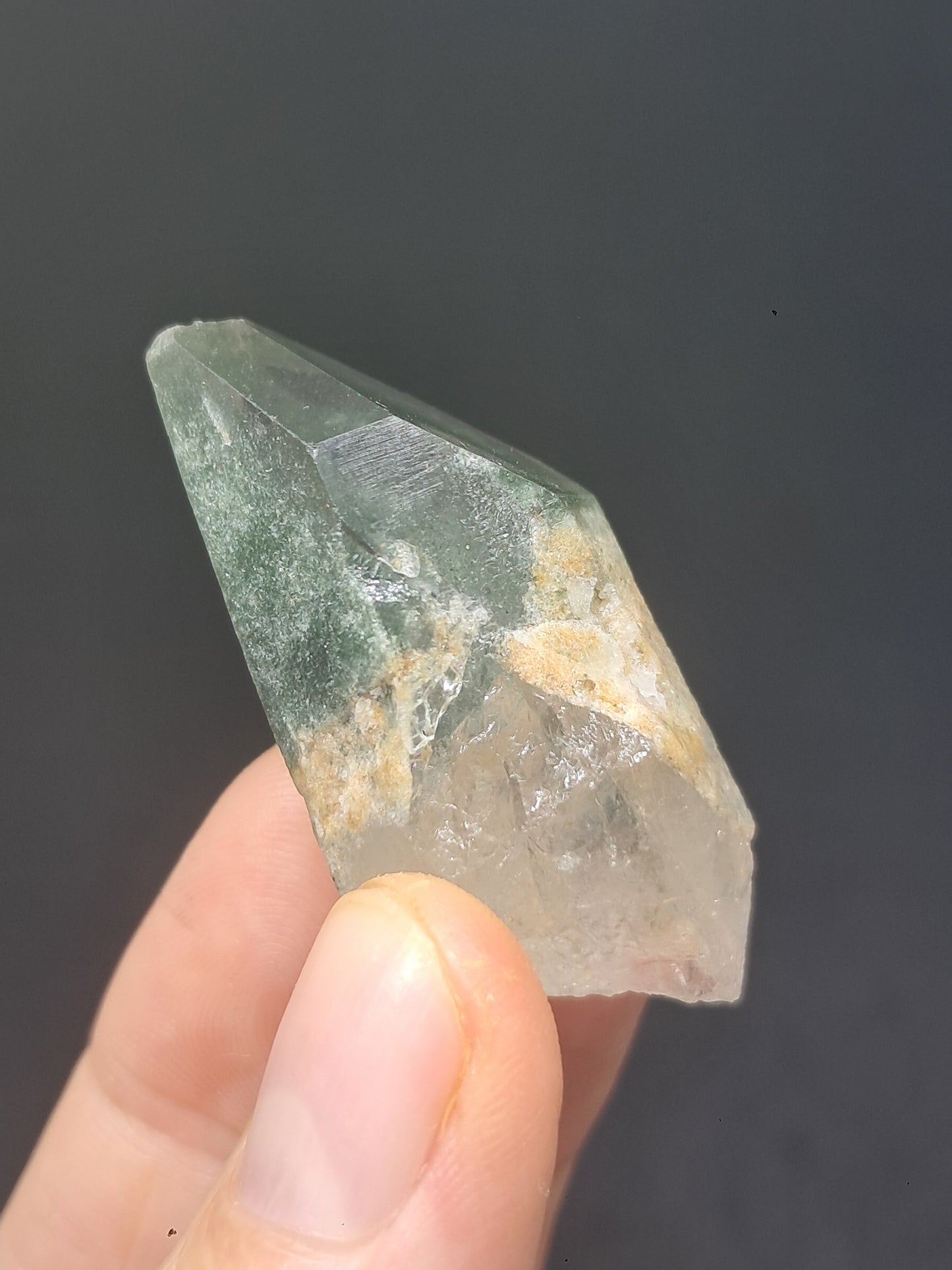 Chlorite Quartz Phantom (Kullu) Natural Point | Garden Chamanic Crystal #CQ65