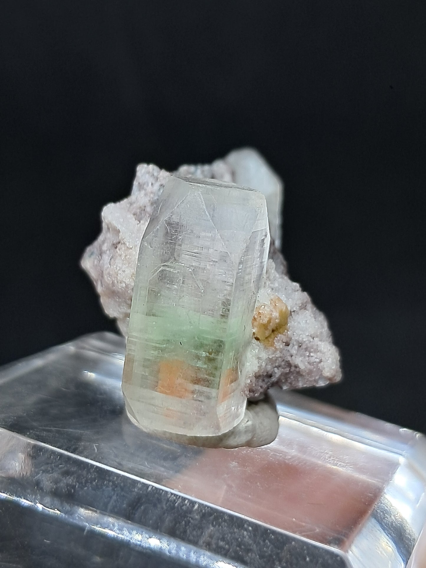 Apofilita verde con estibita (Fluorapofilita) (Ajanta) Cristal natural | Muestra de mineral #GA33