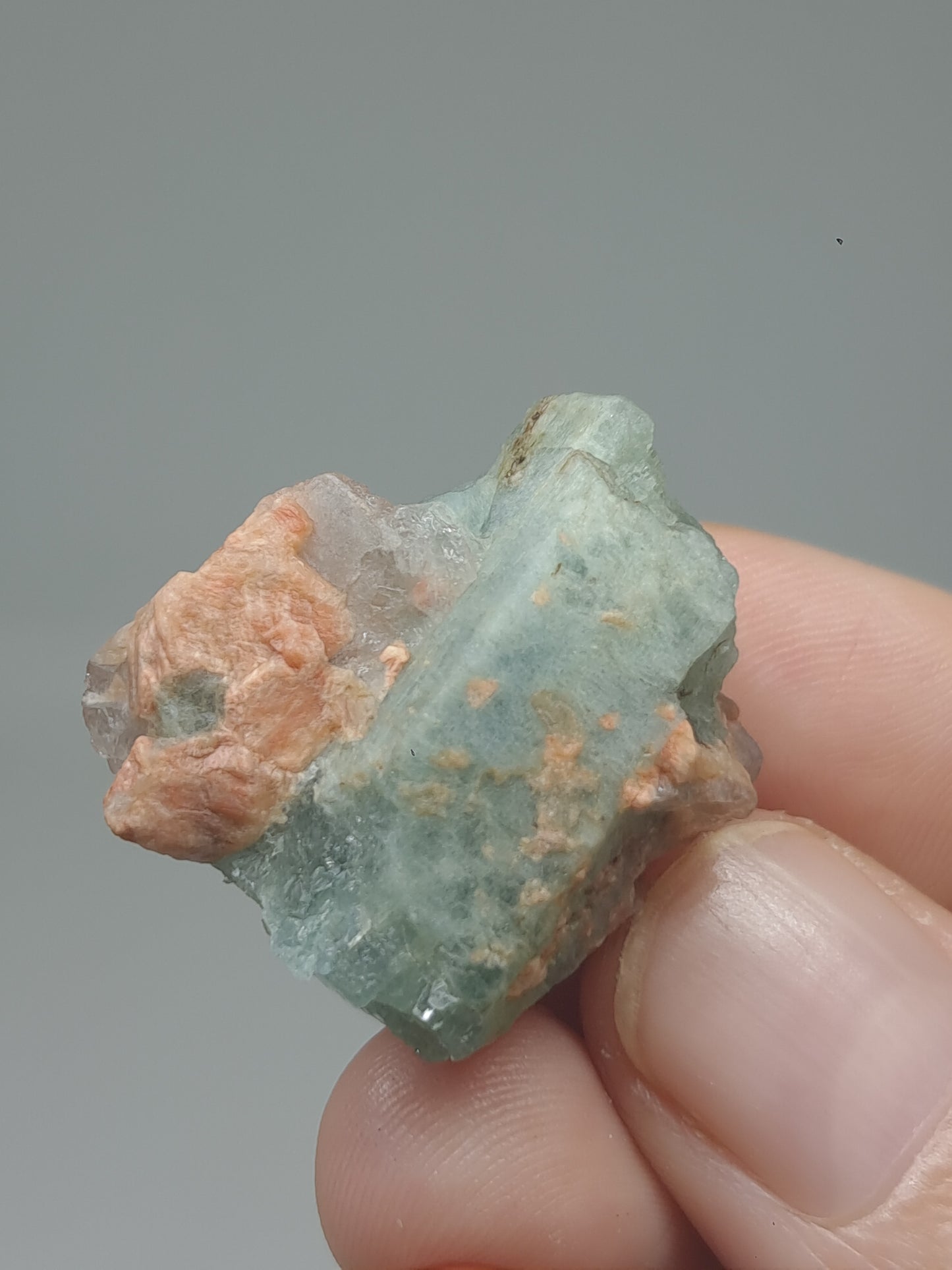 Aquamarine on Matrix (Karur) Rough Natural Crystal | Mineral Specimen #AQM48