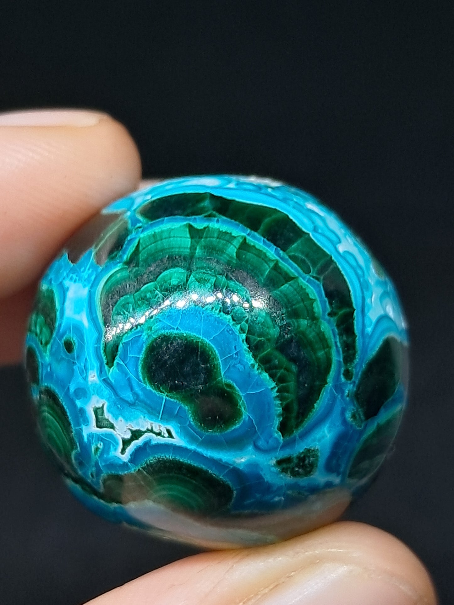 Chrysocolla w/ Malachite Sphere | Good Quality Natural Stone