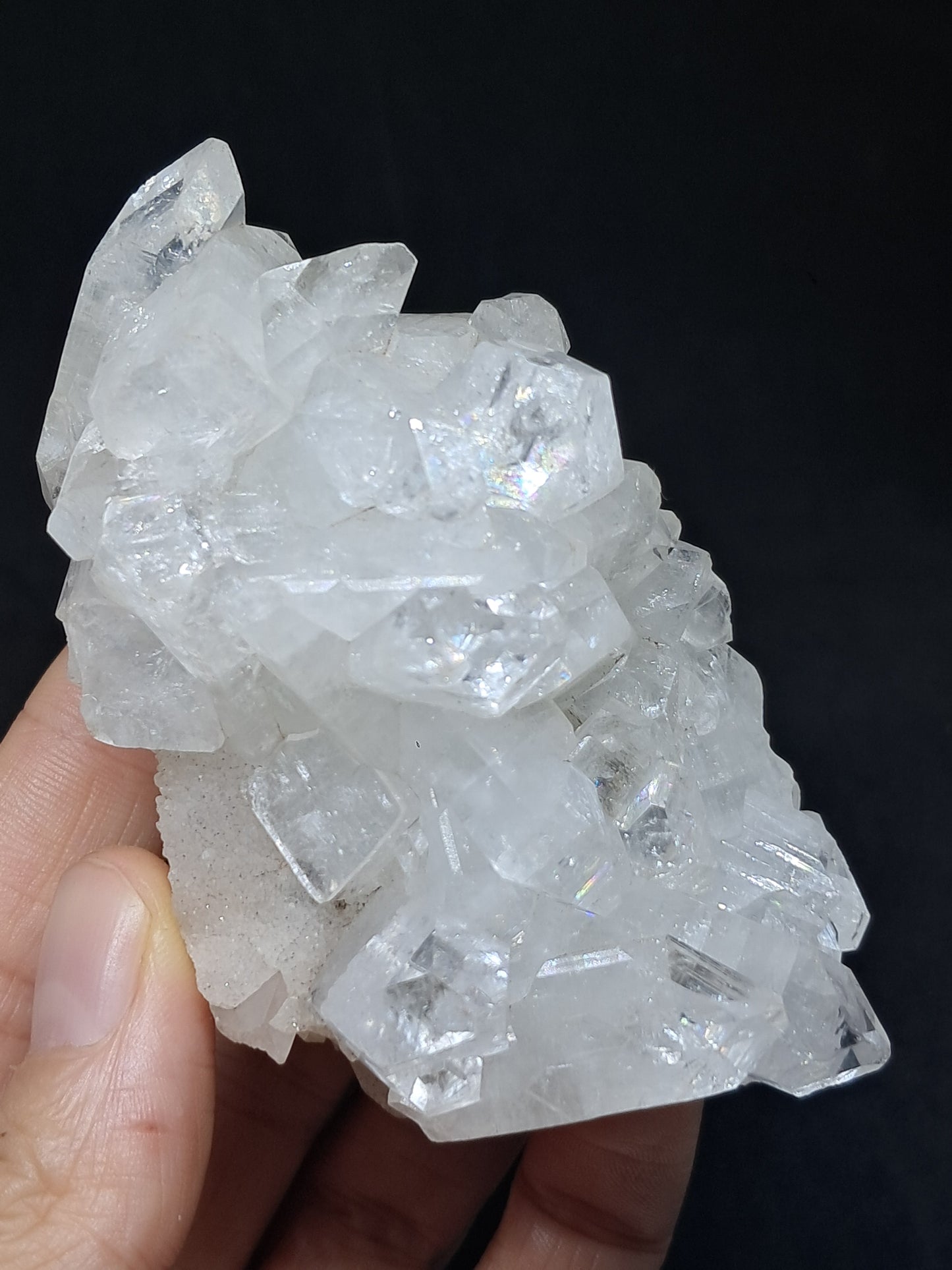 Clear Apophyllite Cluster (Ajanta) Natural Crystal | Mineral Specimen #AP41