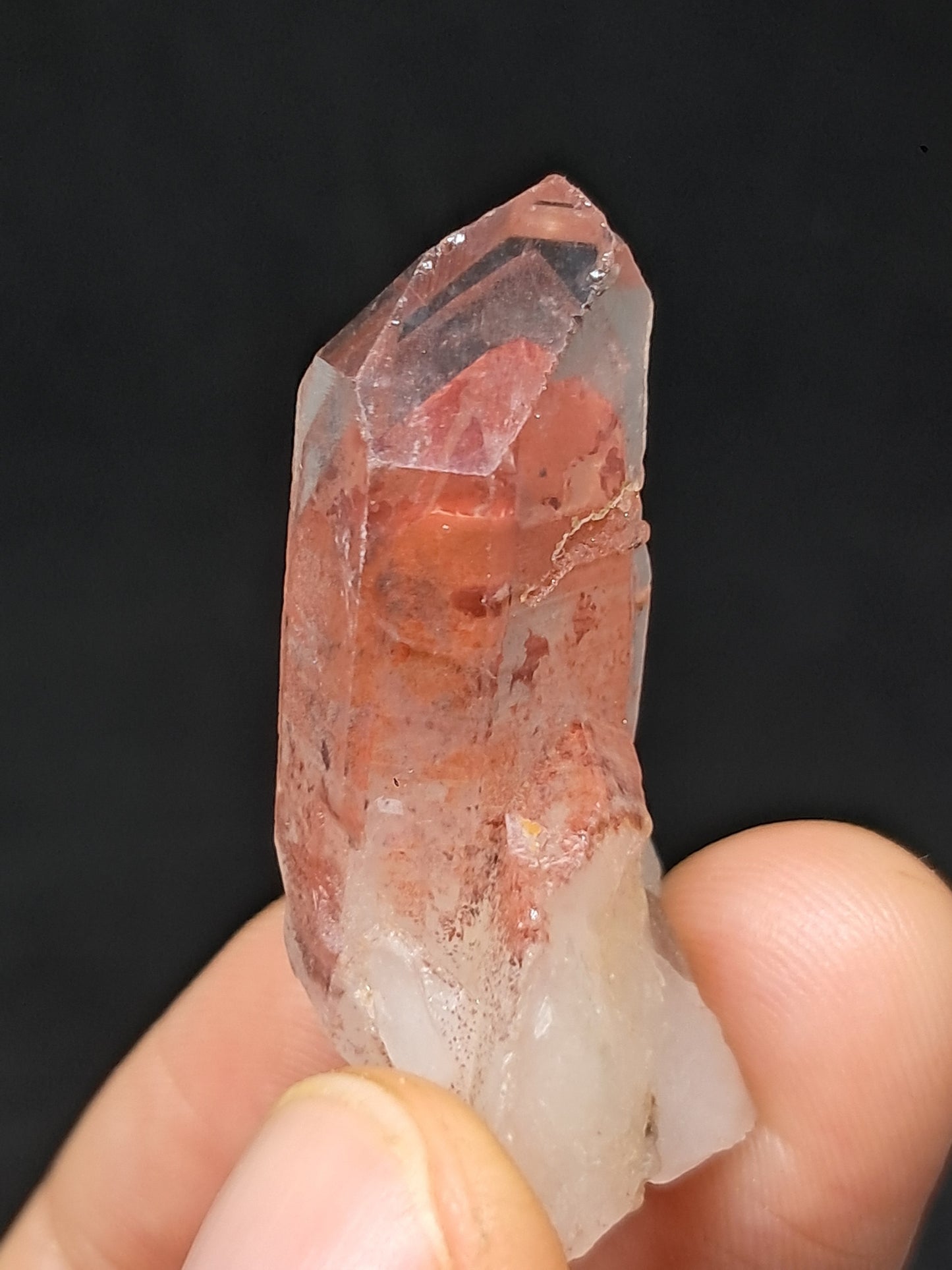 Hematite Phantom Quartz (Telangana) | Natural Crystal | Mineral Specimen #HPQ54