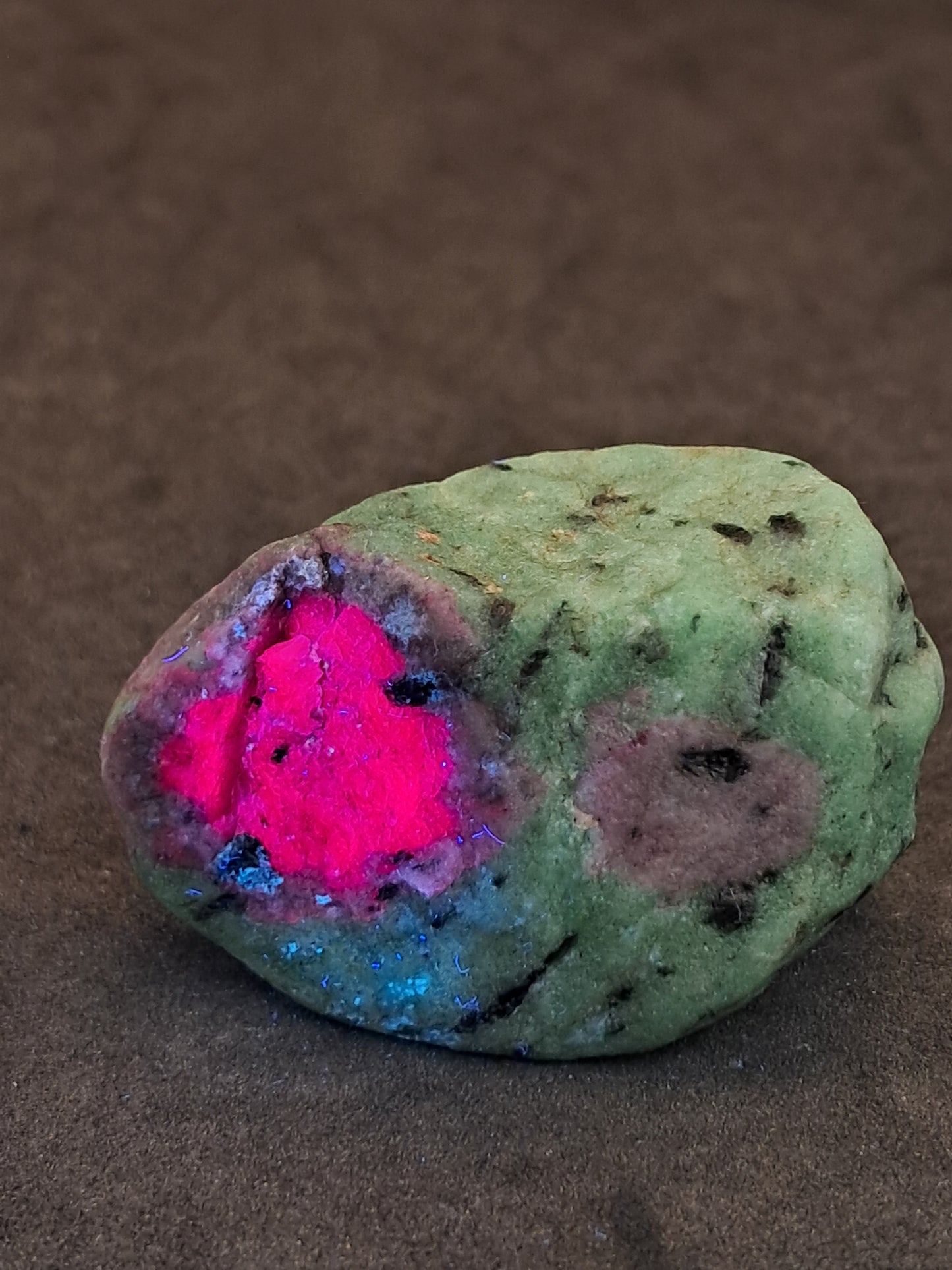 Ruby Zoisite w/ Hornblende (Tanzania) Rough Stone | Natural Specimen #RZ11