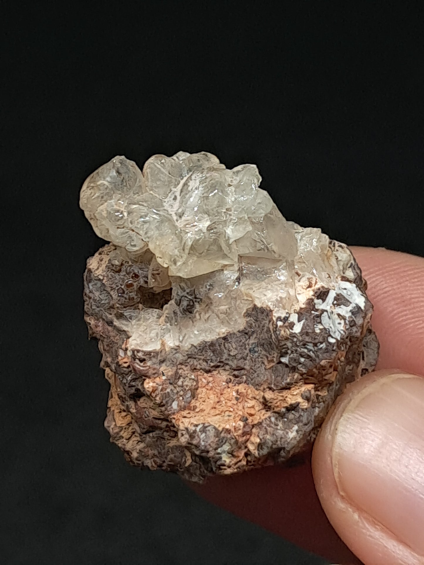 Hyalite Opal on Matrix (Mexico) Rough Crystal Stone | UV-Reactive Mineral Specimen #OH19