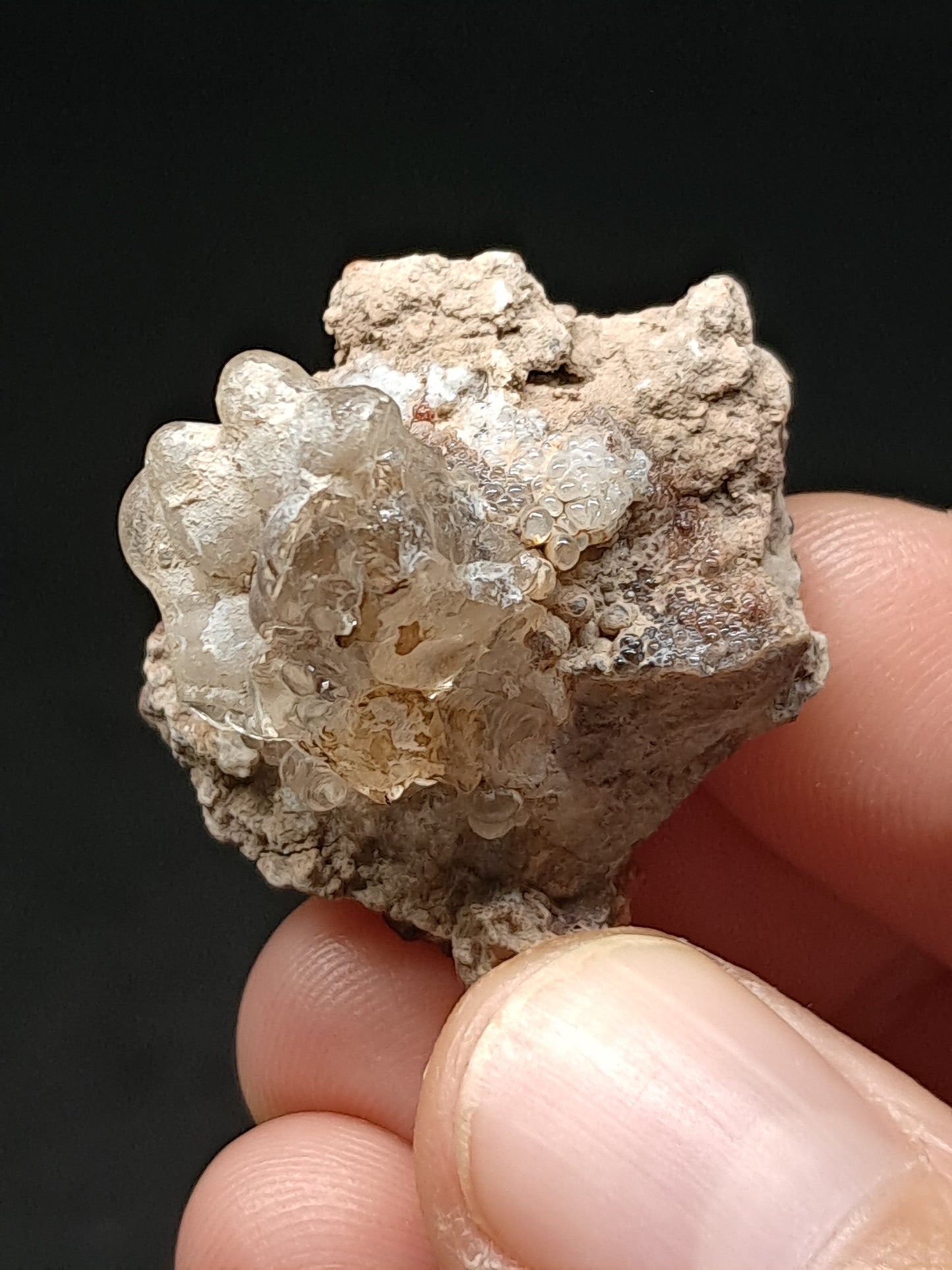 Hyalite Opal on Matrix (Mexico) Rough Crystal Stone | UV-Reactive Mineral Specimen #OH15