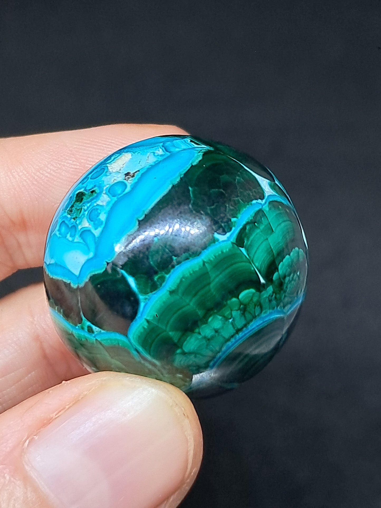 Chrysocolla w/ Malachite Sphere | Good Quality Natural Stone