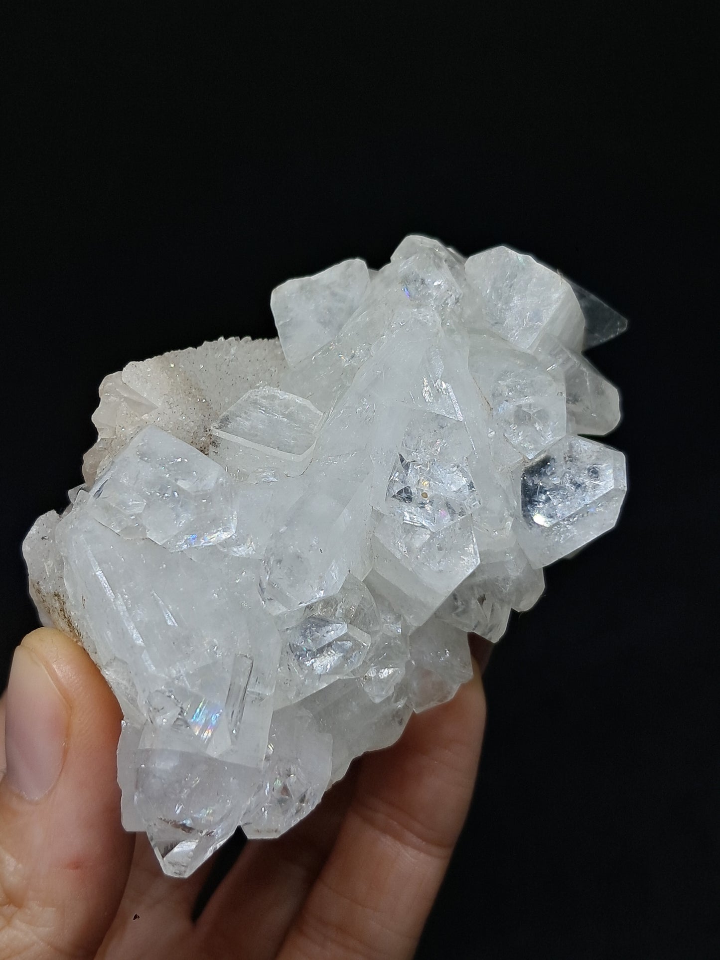 Clear Apophyllite Cluster (Ajanta) Natural Crystal | Mineral Specimen #AP41