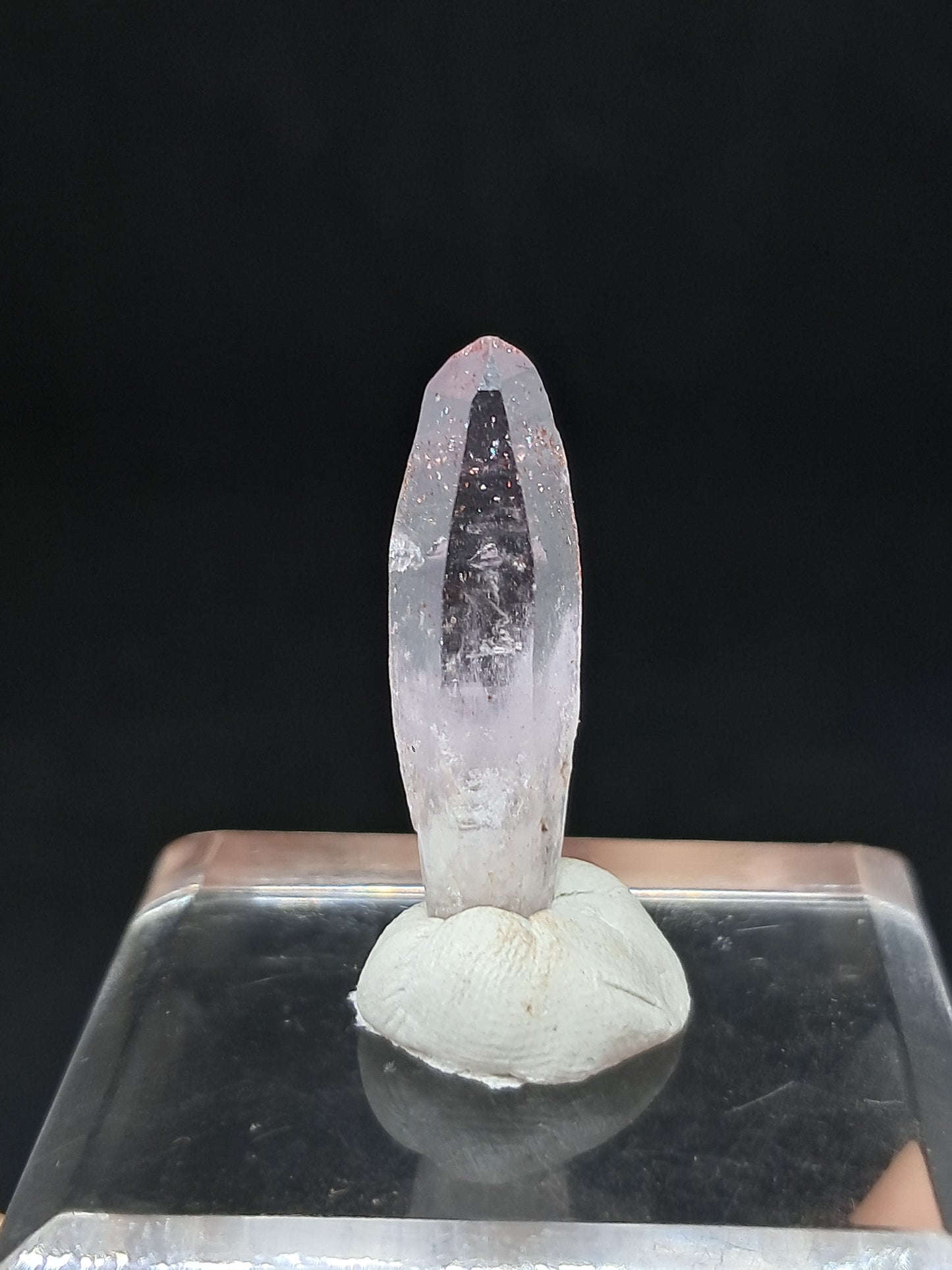 Punta Biterminada de Amatista de Veracruz con Inclusiones de Hematita (México) | Cristal Natural | Espécimen Mineral #VA58