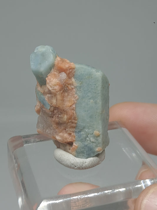 Aquamarine on Matrix (Karur) Rough Natural Crystal | Mineral Specimen #AQM52