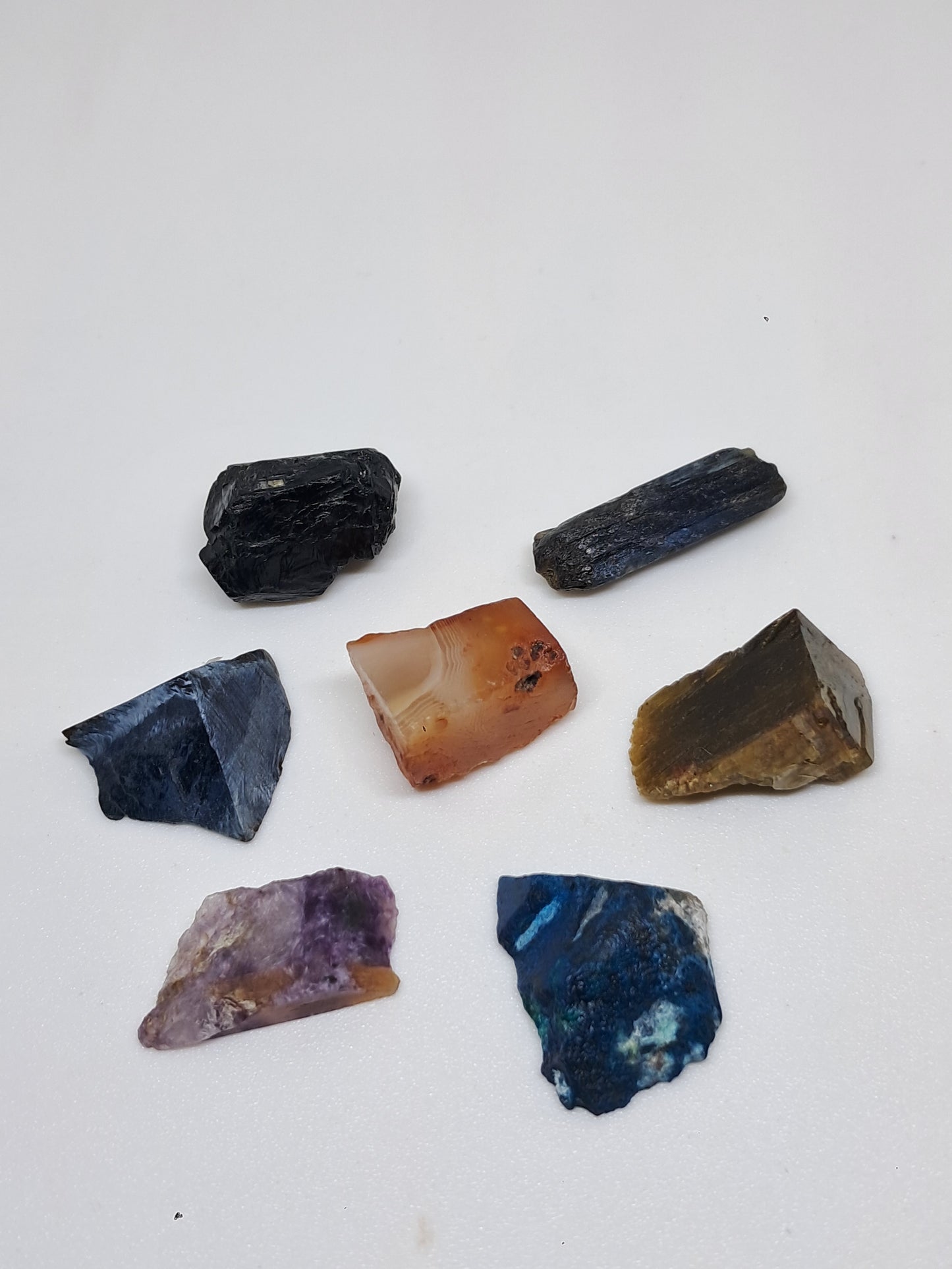 Set of 7 Small Rough Stones | Raw Crystals #RCS24