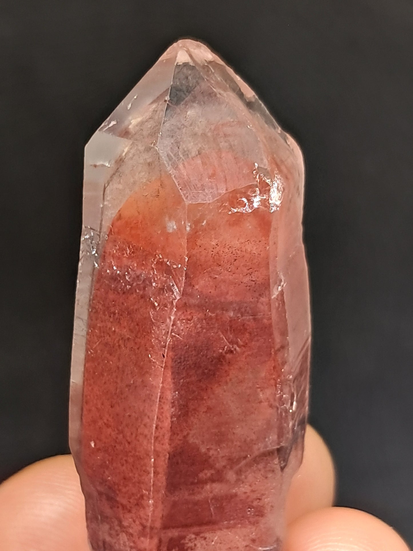 Hematite Phantom Quartz (Telangana) | Natural Crystal | Mineral Specimen #HPQ50
