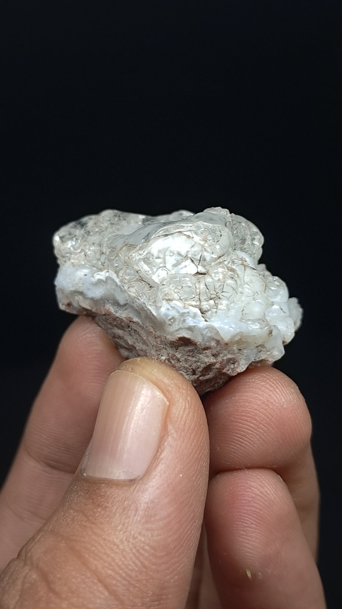 Hyalite Opal on Matrix (Mexico) Rough Crystal Stone | UV-Reactive Mineral Specimen #OH6