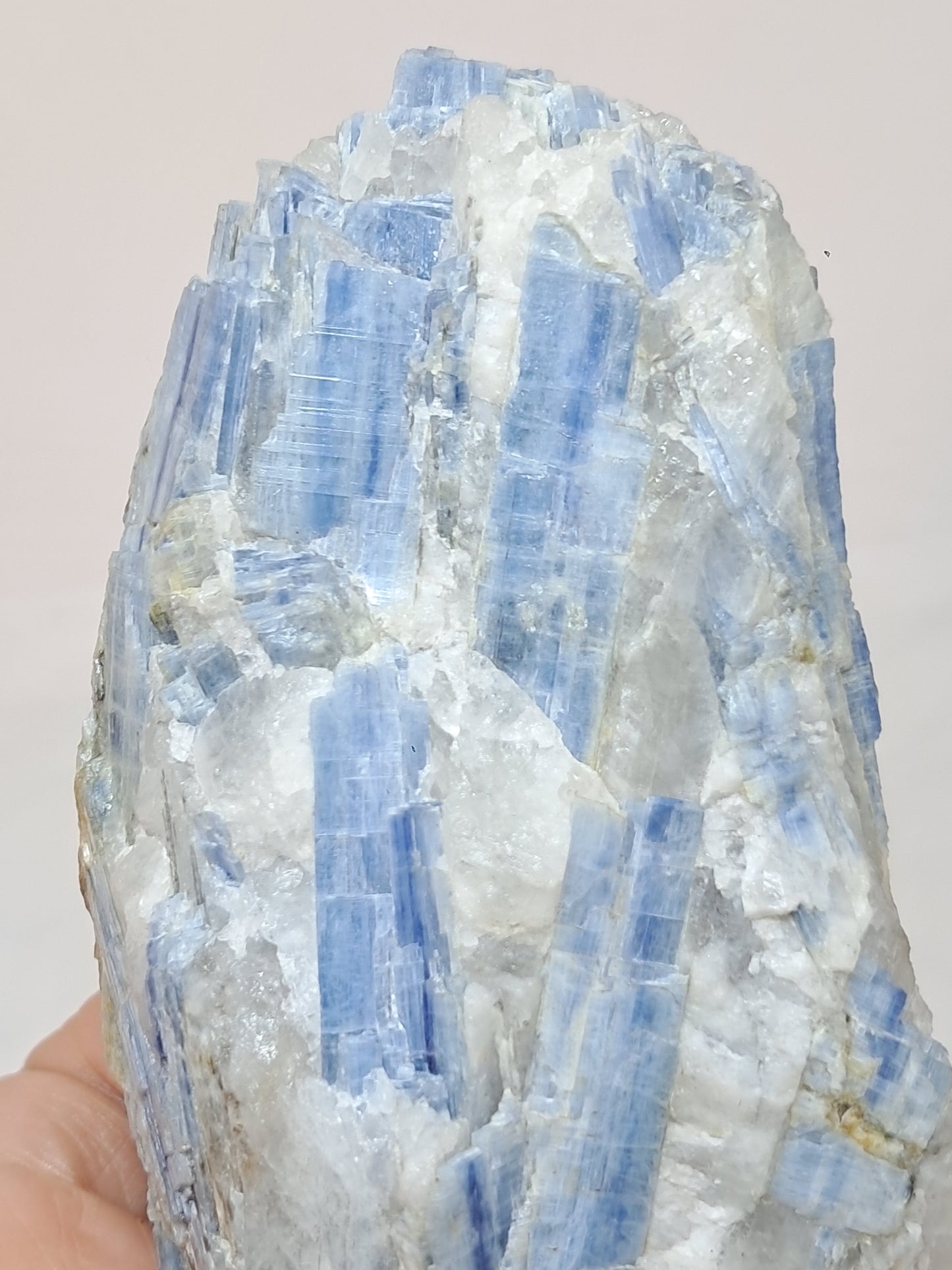 Blue Kyanite Cluster w/ Quartz (Tamil Nadu) Natural Mineral Specimen #KY1