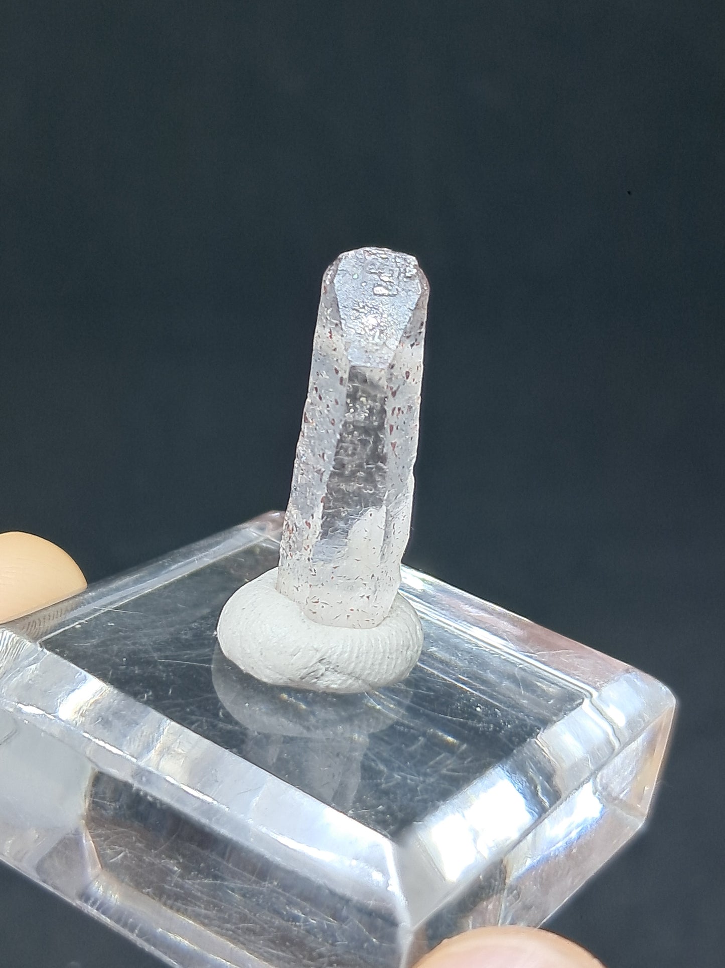 Quartz w/ Hematite Inclusions (Karur) Natural Crystal Point | Mineral Specimen #HPQ70