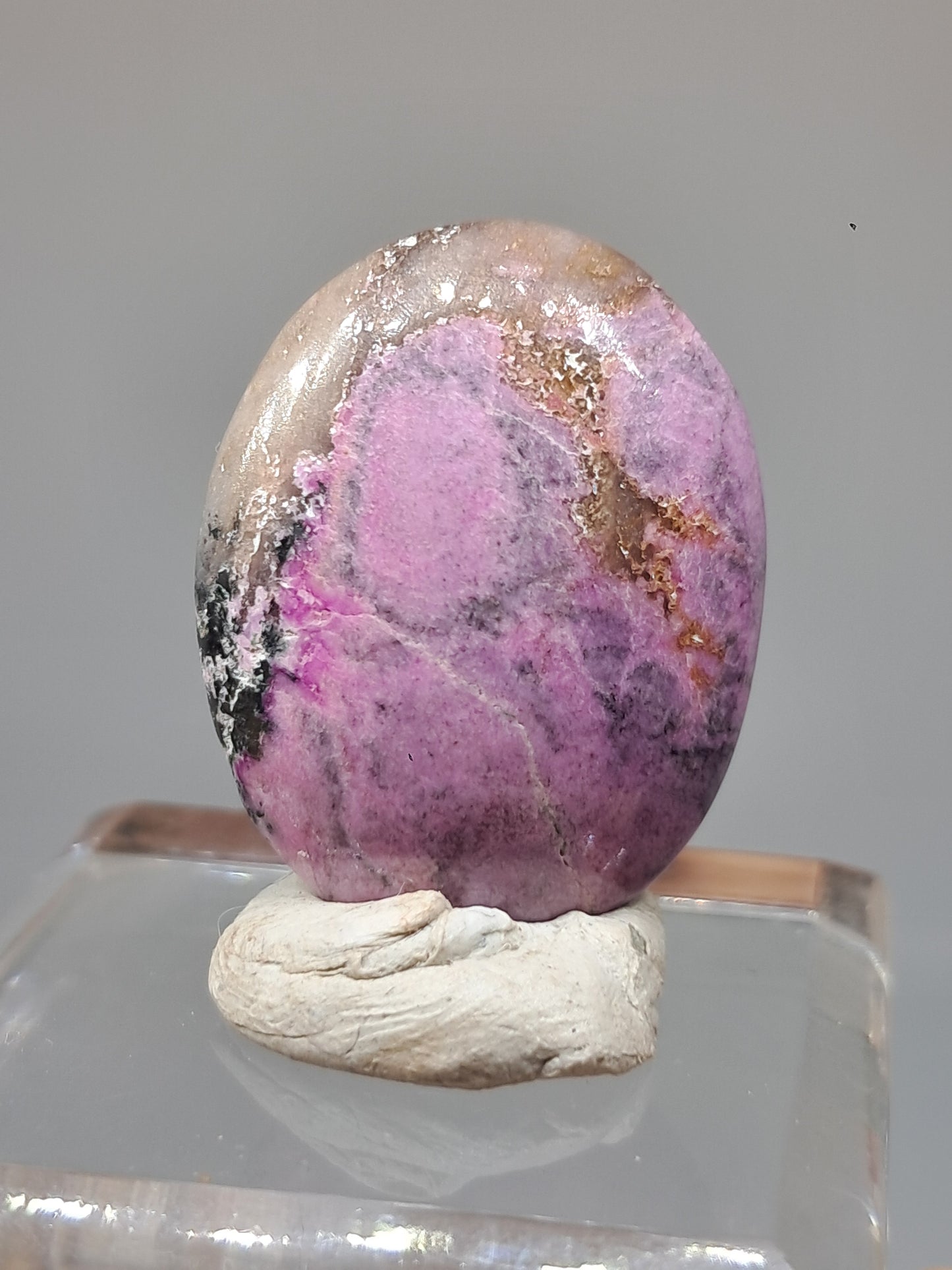 Cobaltoan Calcite Palmstone | Natural Polished Stone | Rare Mineral #CO3