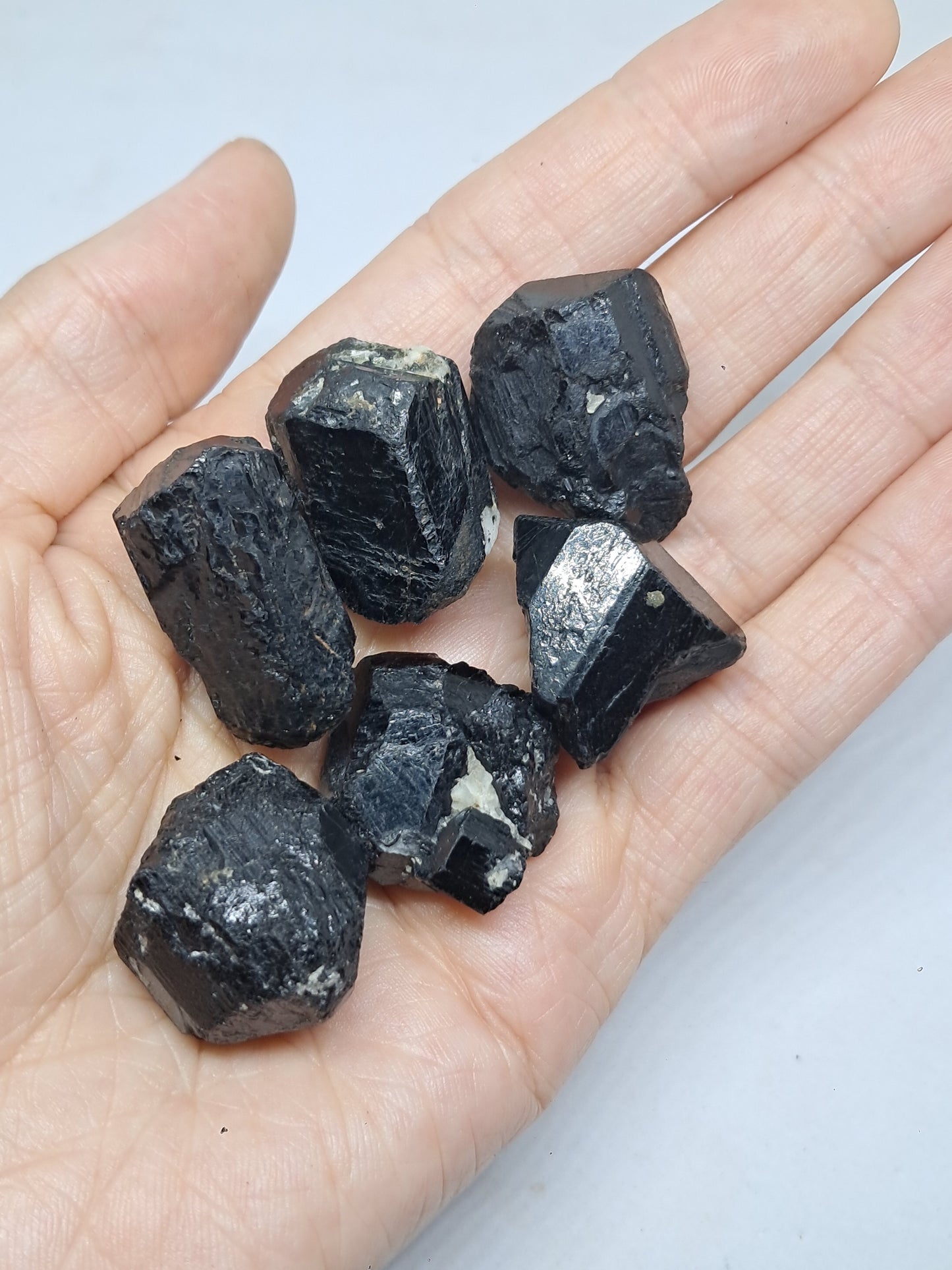 Medium Black Tourmaline Crystals (Karnataka) Natural Stone | Mineral Specimen #BT6