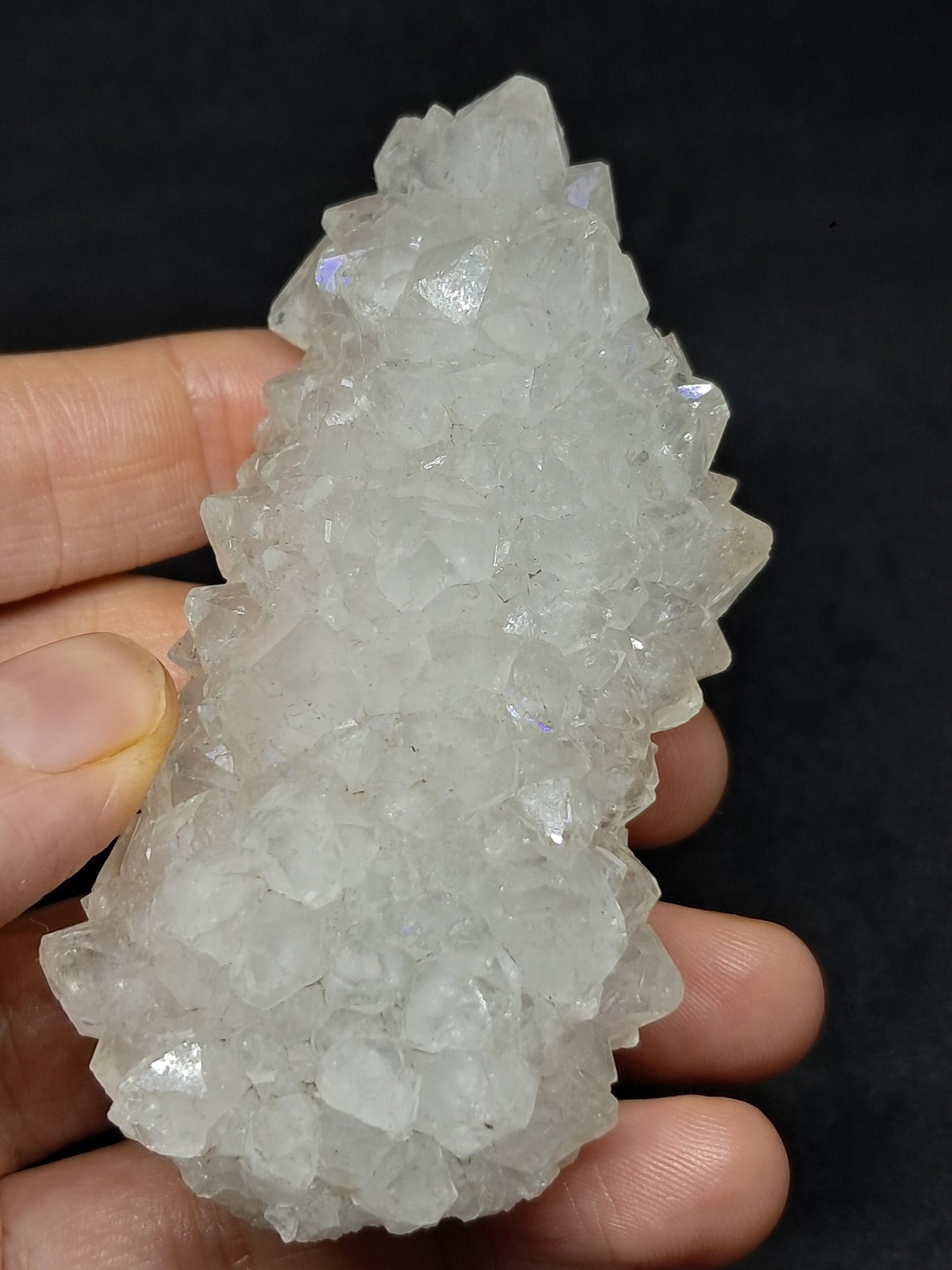Cuarzo Iris (Aurangabad) | Anandalita | Estalactita | Cristal natural n.° AQ46