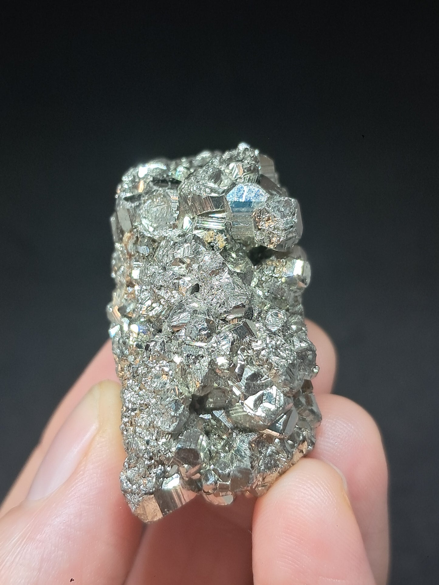 Pirita en bruto (Perú) Drusa natural | Ejemplar mineral | Rocas y cristales #PR21