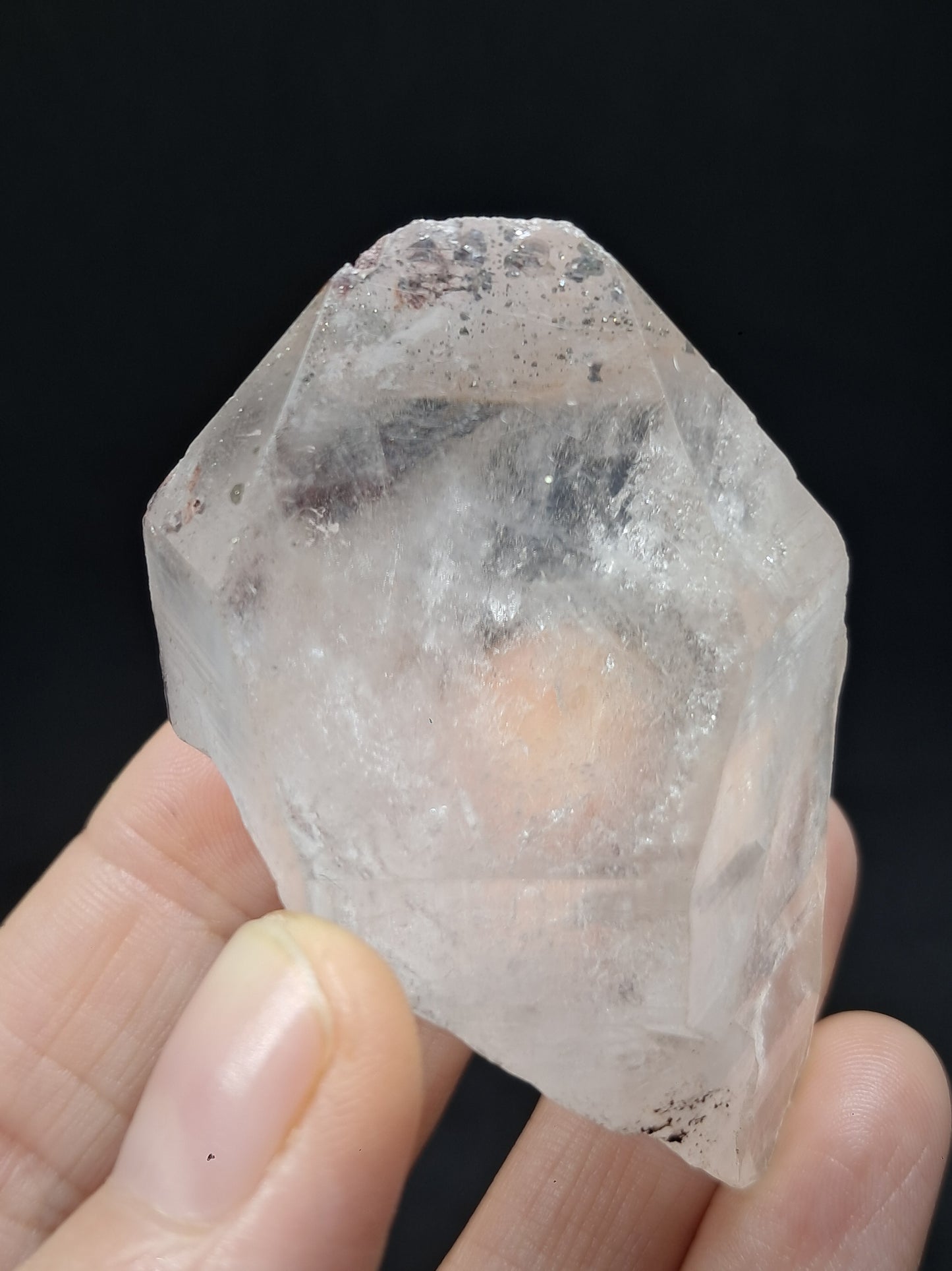 Himalayan Quartz Crystal Point with Pyrite Inclusions | Natural Stone | Mineral Specimen #CH52