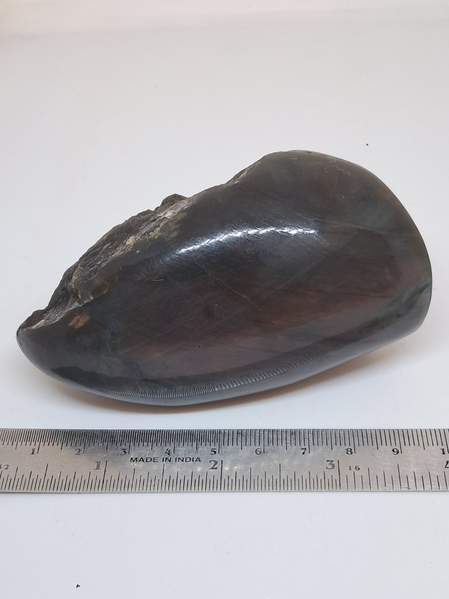 Labradorite |Natural Crystal | Half Polished Half Rough Stone | Purple Red Flash | Good Iridiscence #LB1