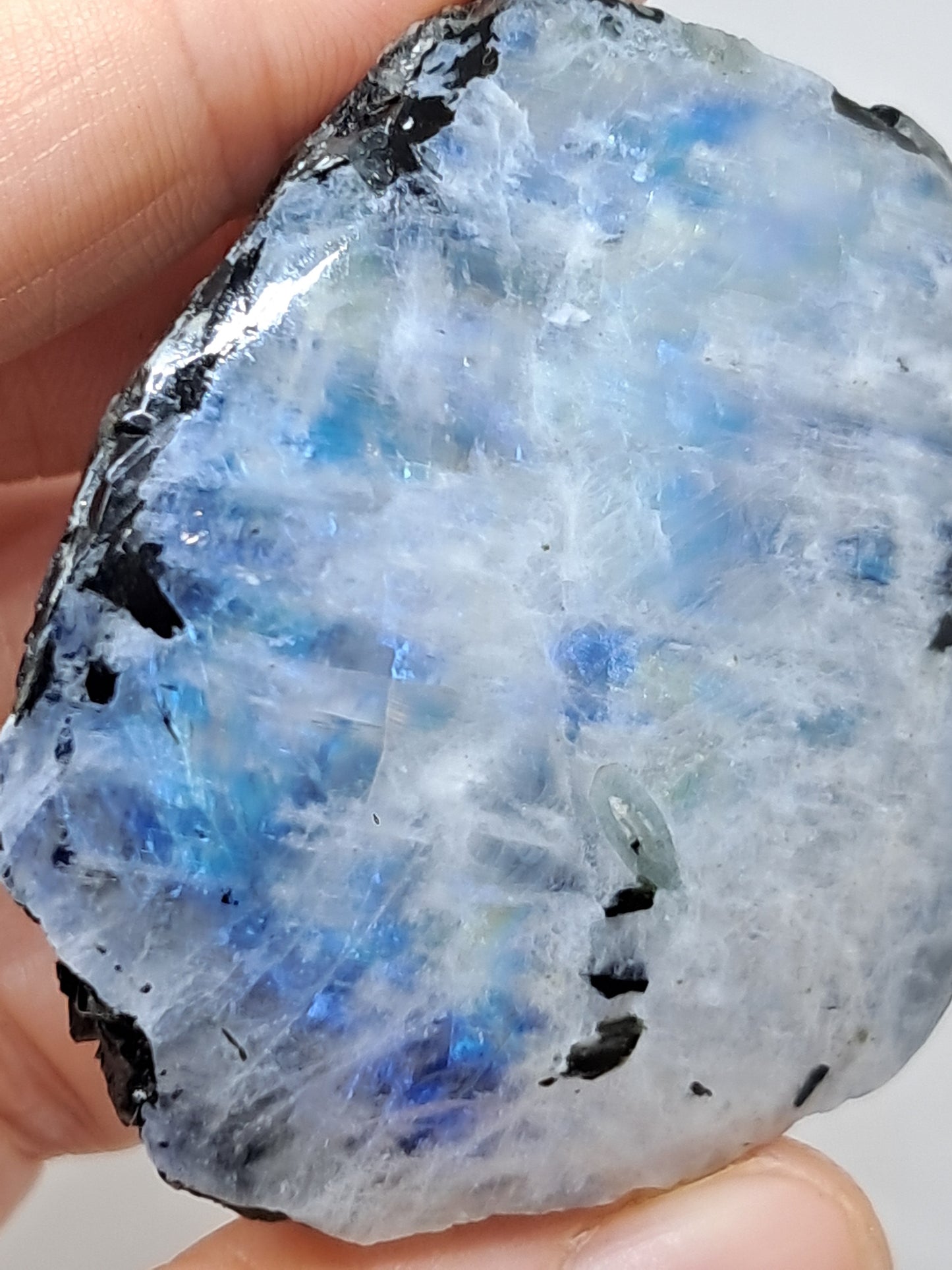 White Labradorite | Rainbow Moonstone *High Grade* (Tamil Nadu) Rough & Polished Stone | Natural Rock #MN24