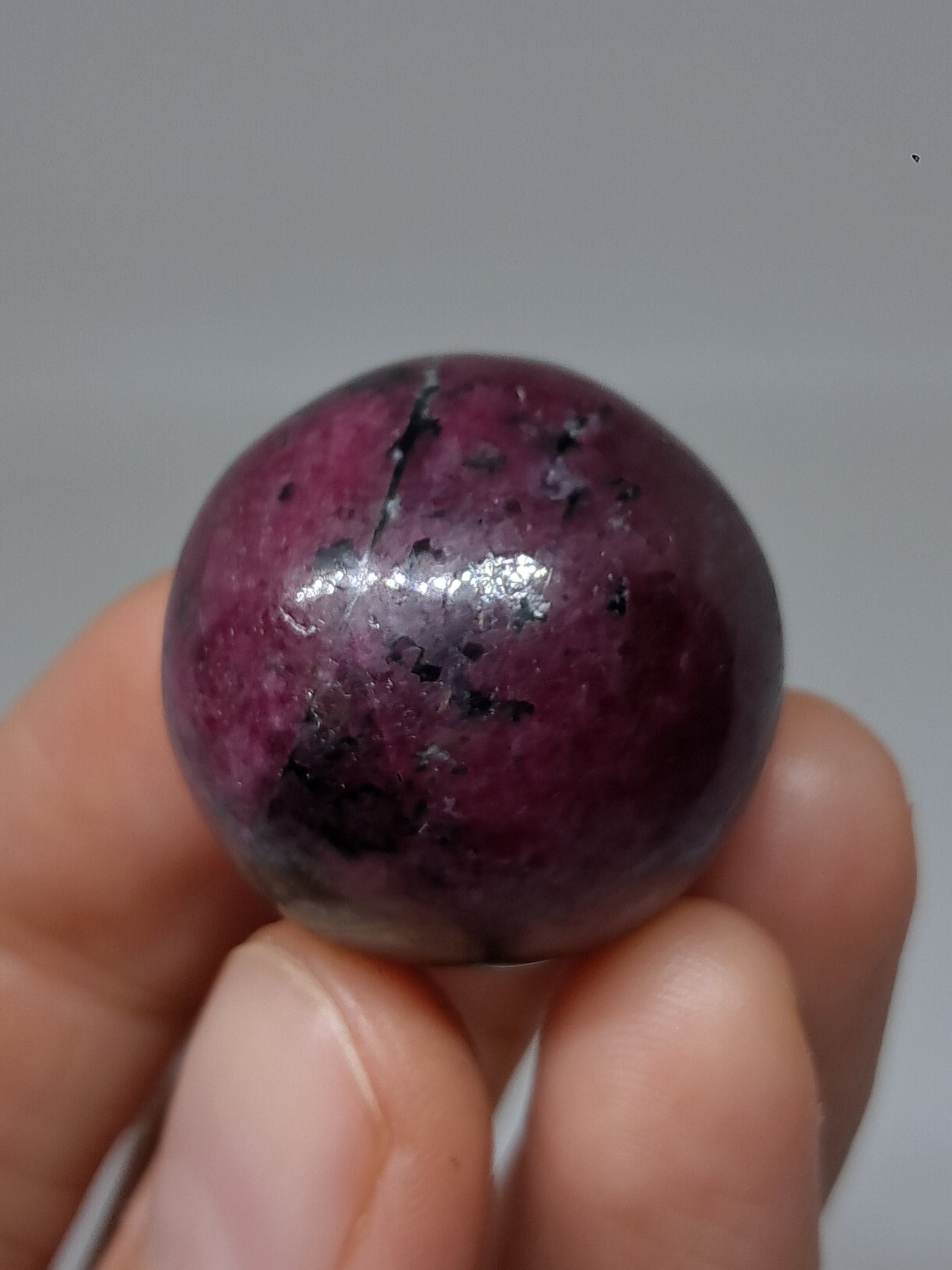 Ruby Zoisite Sphere | Natural Stone | Polished Crystal