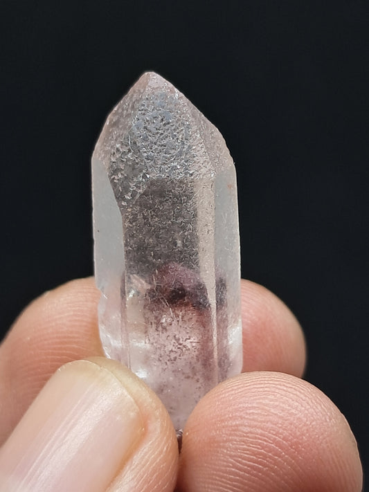 Cuarzo fantasma hematita (Telangana) | Cristal natural | Ejemplar mineral | Enlace del pasado | Diamante "Ventana" #HPQ49