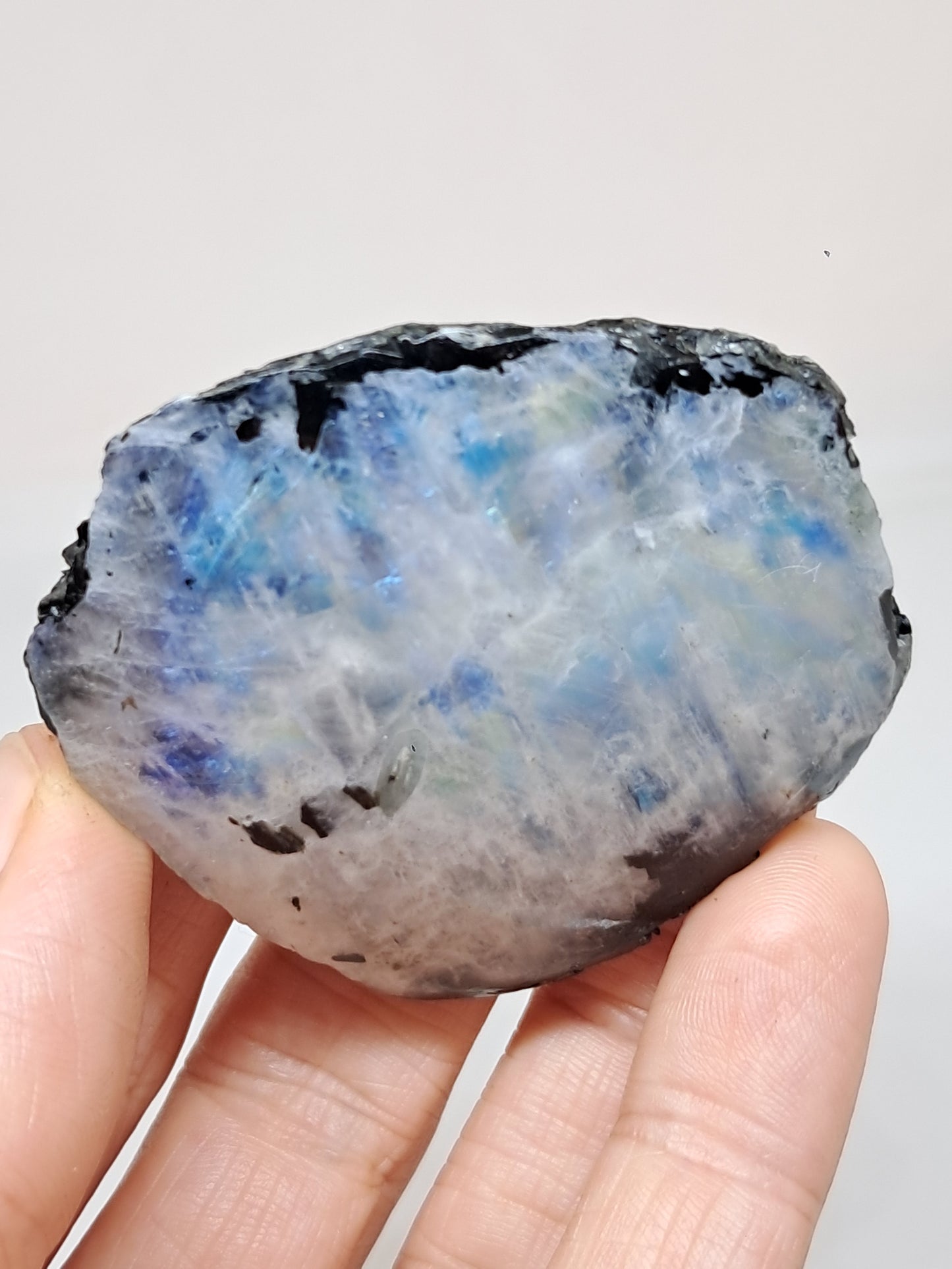 White Labradorite | Rainbow Moonstone *High Grade* (Tamil Nadu) Rough & Polished Stone | Natural Rock #MN24