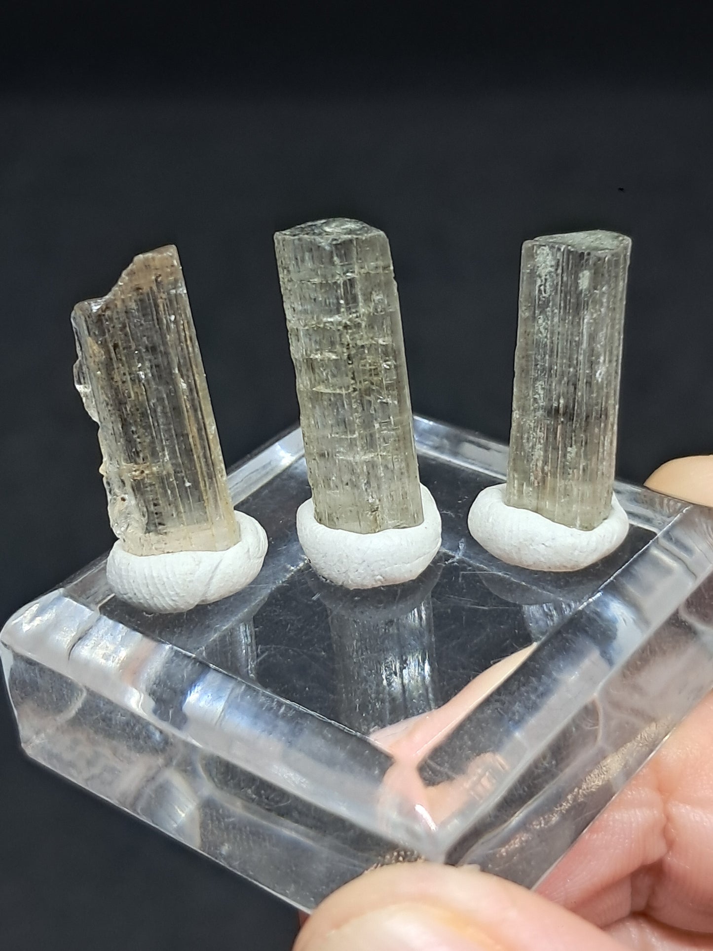 Set of 3 Fluorescent Scapolite Crystals (Karur) UV Reactive | Rough Stone | Natural Mineral Specimen #SCP26