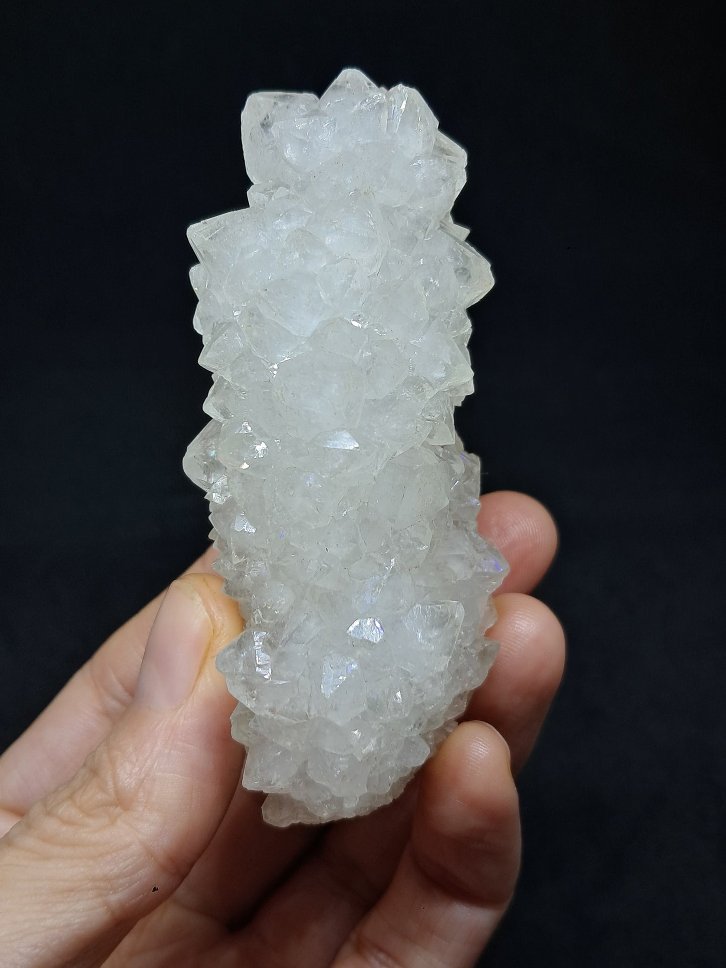 Cuarzo Iris (Aurangabad) | Anandalita | Estalactita | Cristal natural n.° AQ46