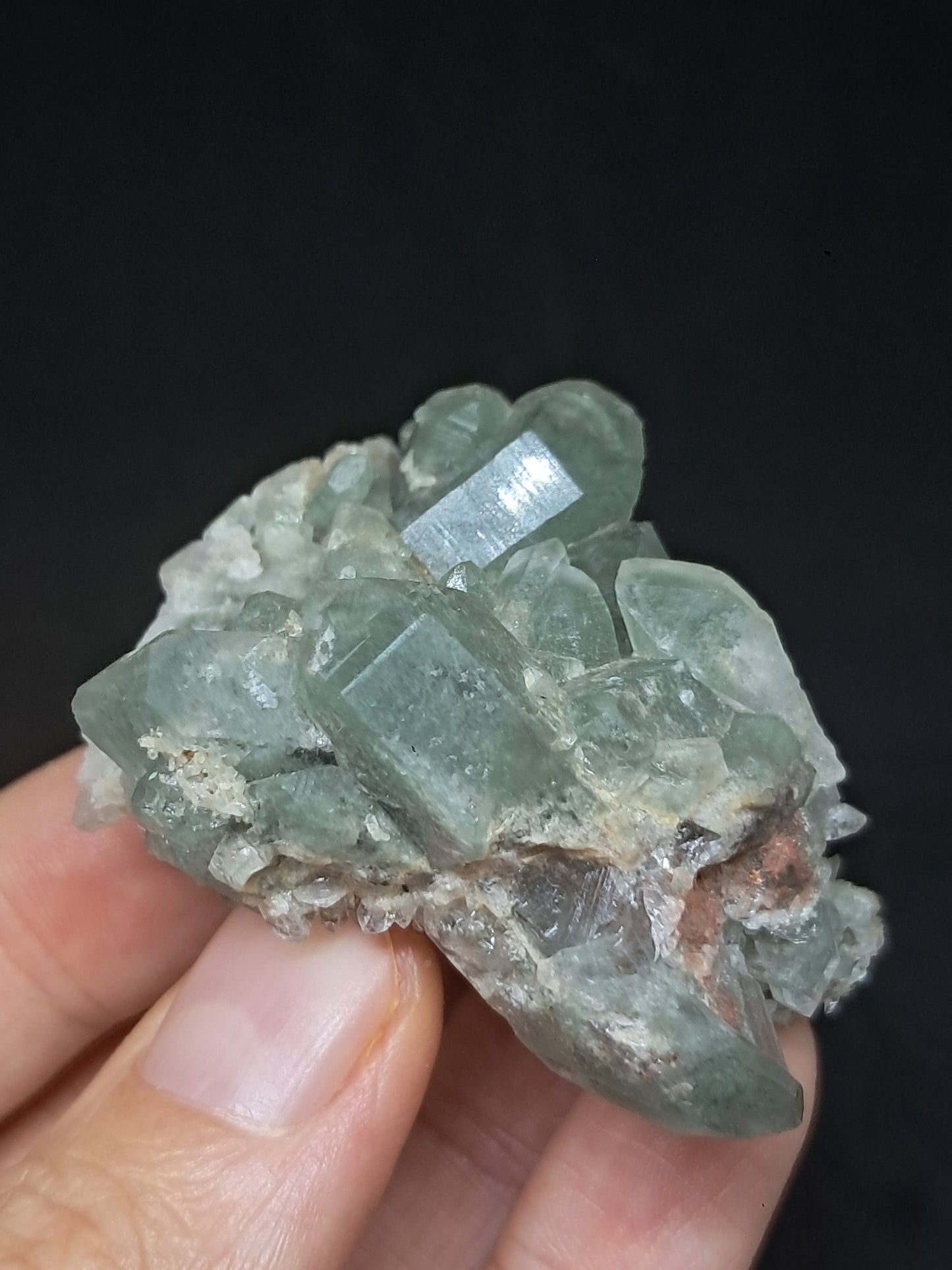 Racimo Natural de Cuarzo Fantasma Clorita (Kullu) | Cristal Chamánico Jardín #CQ68