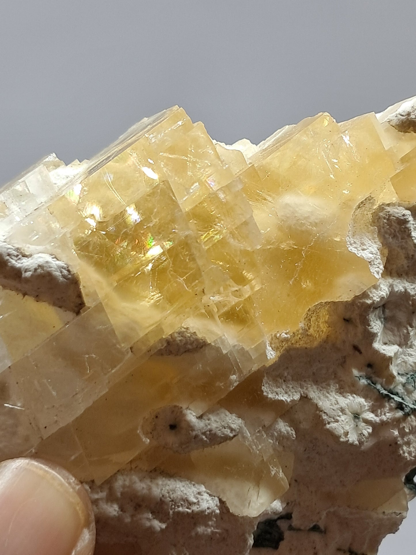 Honey Calcite w/ Okenite (India) Rough Crystal | Natural Stone | Mineral Specimen #CA17