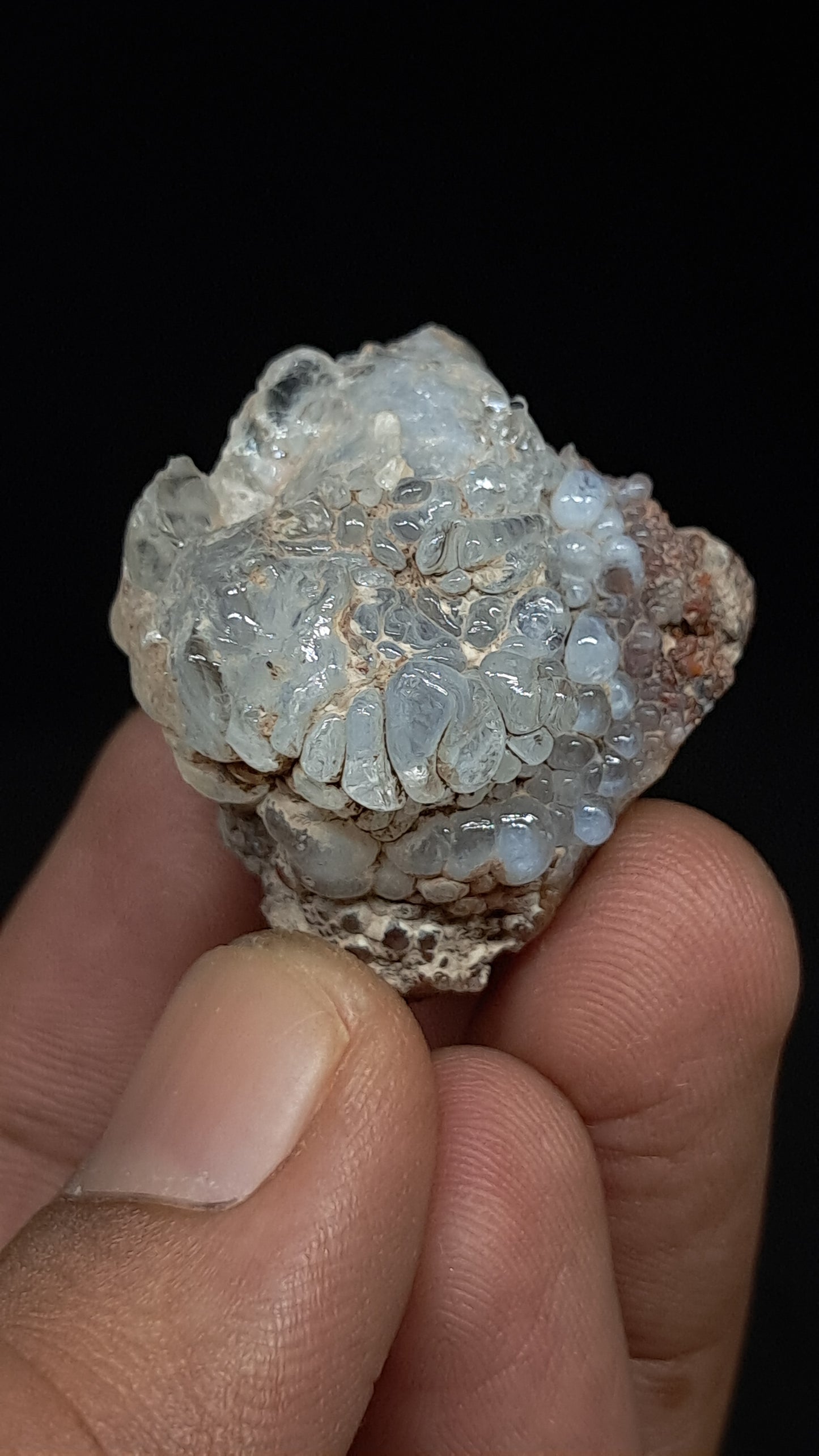 Hyalite Opal on Matrix (Mexico) Rough Crystal Stone | UV-Reactive Mineral Specimen #OH7