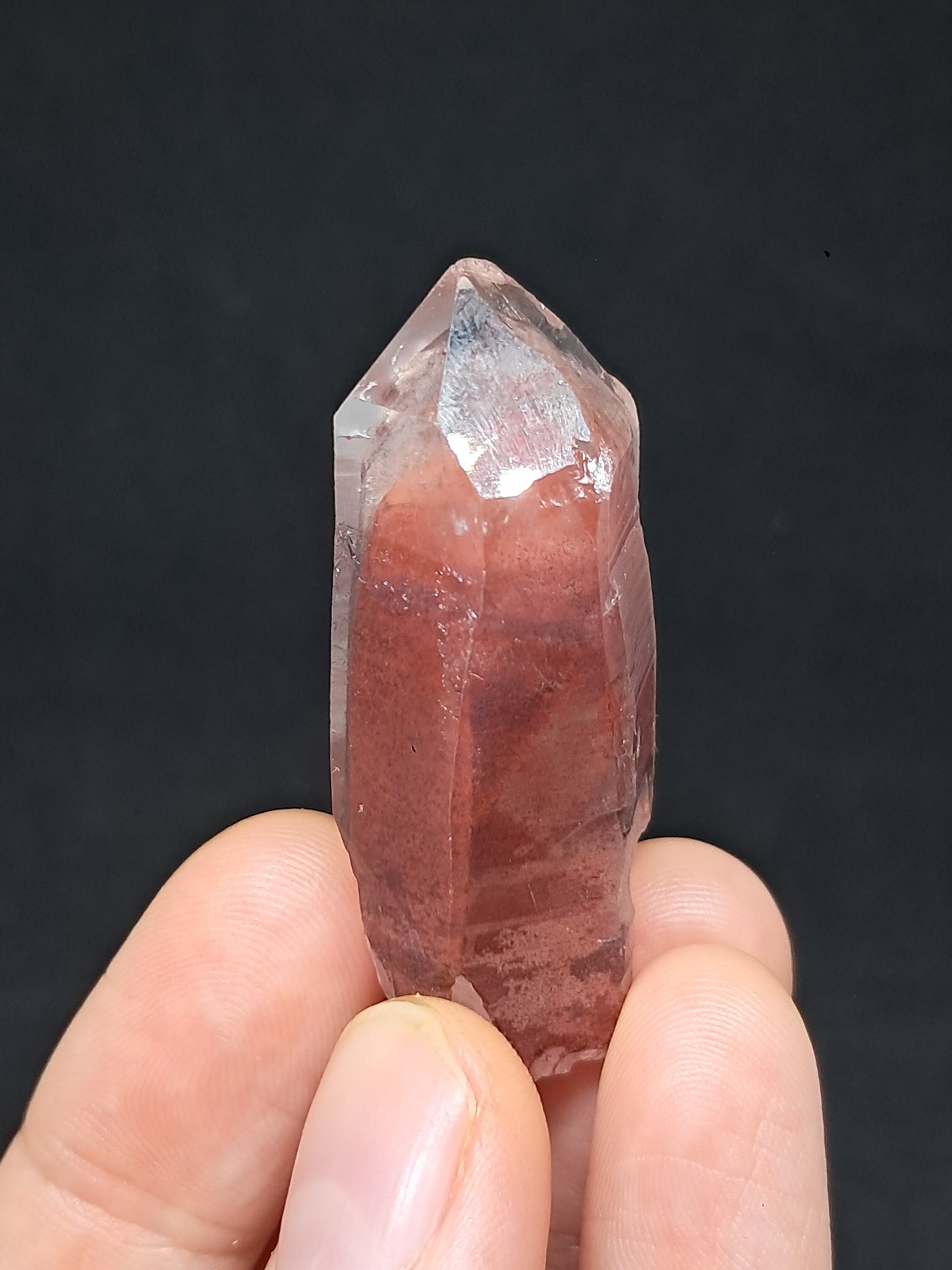 Hematite Phantom Quartz (Telangana) | Natural Crystal | Mineral Specimen #HPQ50