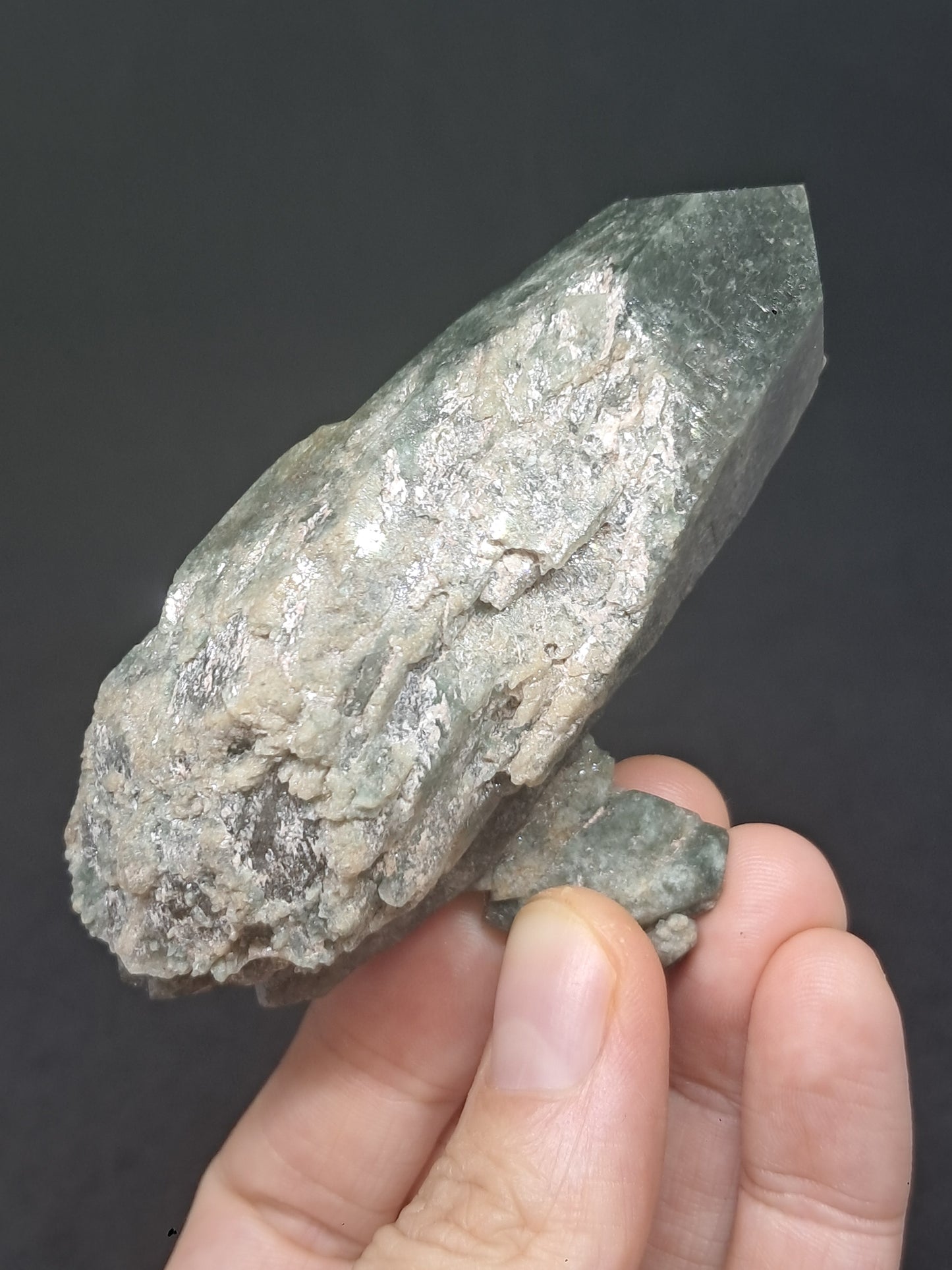 Chlorite Quartz (Kullu) Natural Point | Garden Chamanic Crystal #CQ64