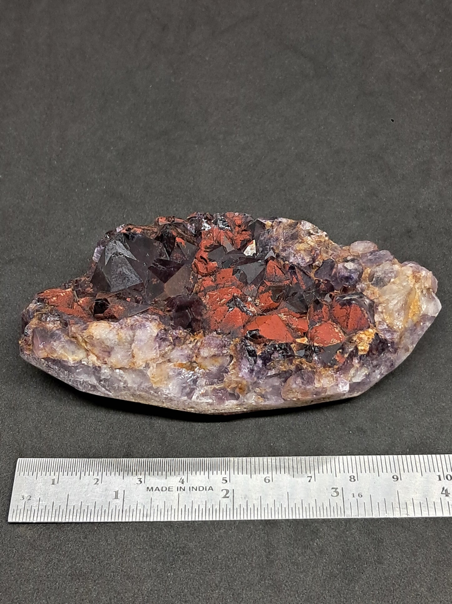 Amethyst w/ Hematite Cluster (Madhya Pradesh) | Mineral Specimen | Natural Stone #AM7