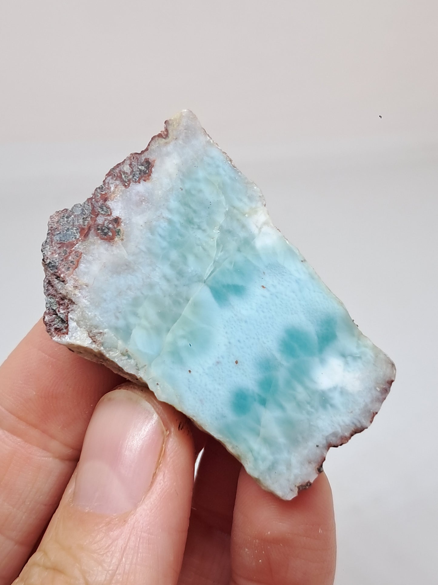Rough Slice of Larimar (Dominican Republic) Raw Stone | Natural Rock #LM38