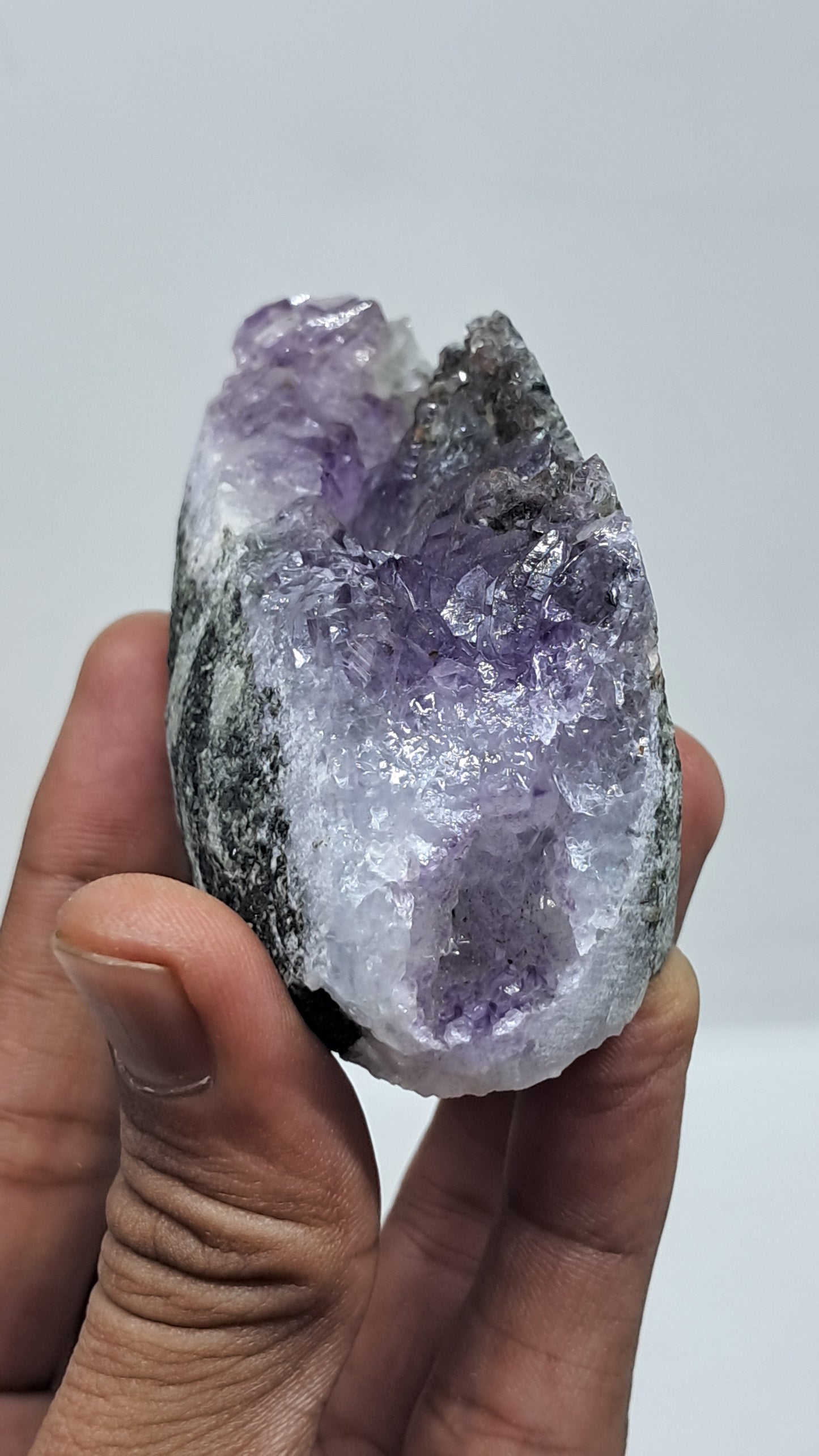 Cetro de amatista Super Seven de Karur | Formación natural | Ejemplar mineral n.° KA178