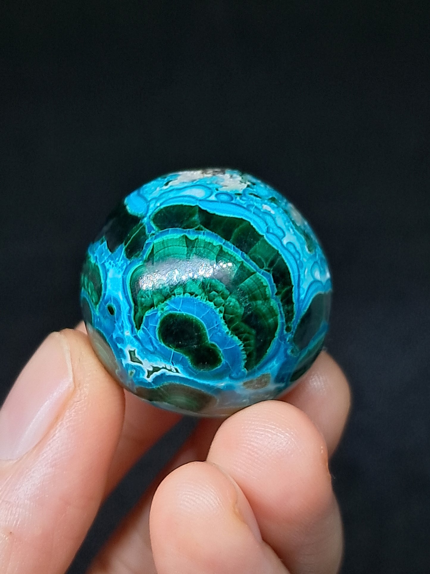 Chrysocolla w/ Malachite Sphere | Good Quality Natural Stone