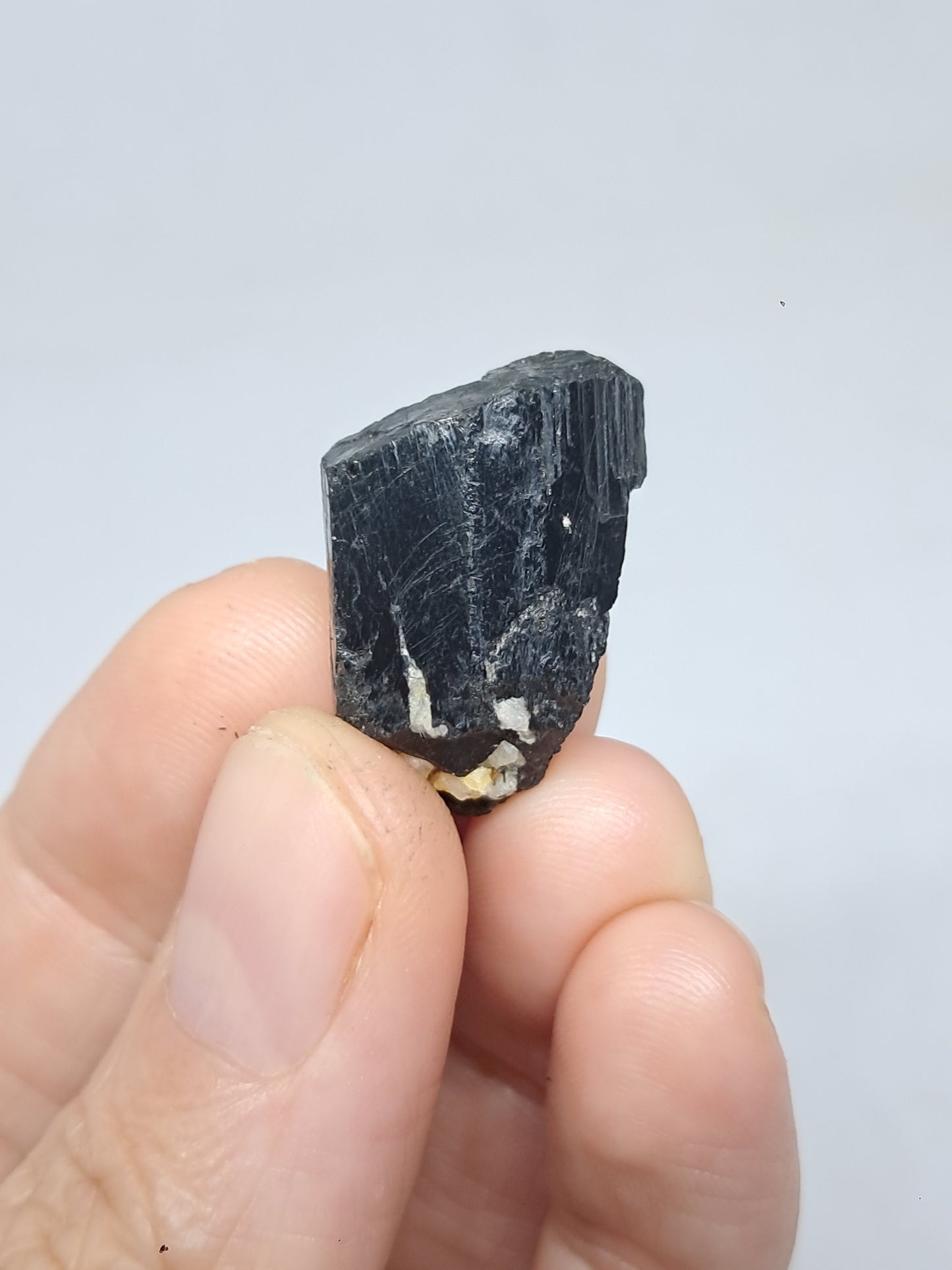 Small Black Tourmaline Crystals (Karnataka) Natural Stone | Mineral Specimen #BT3